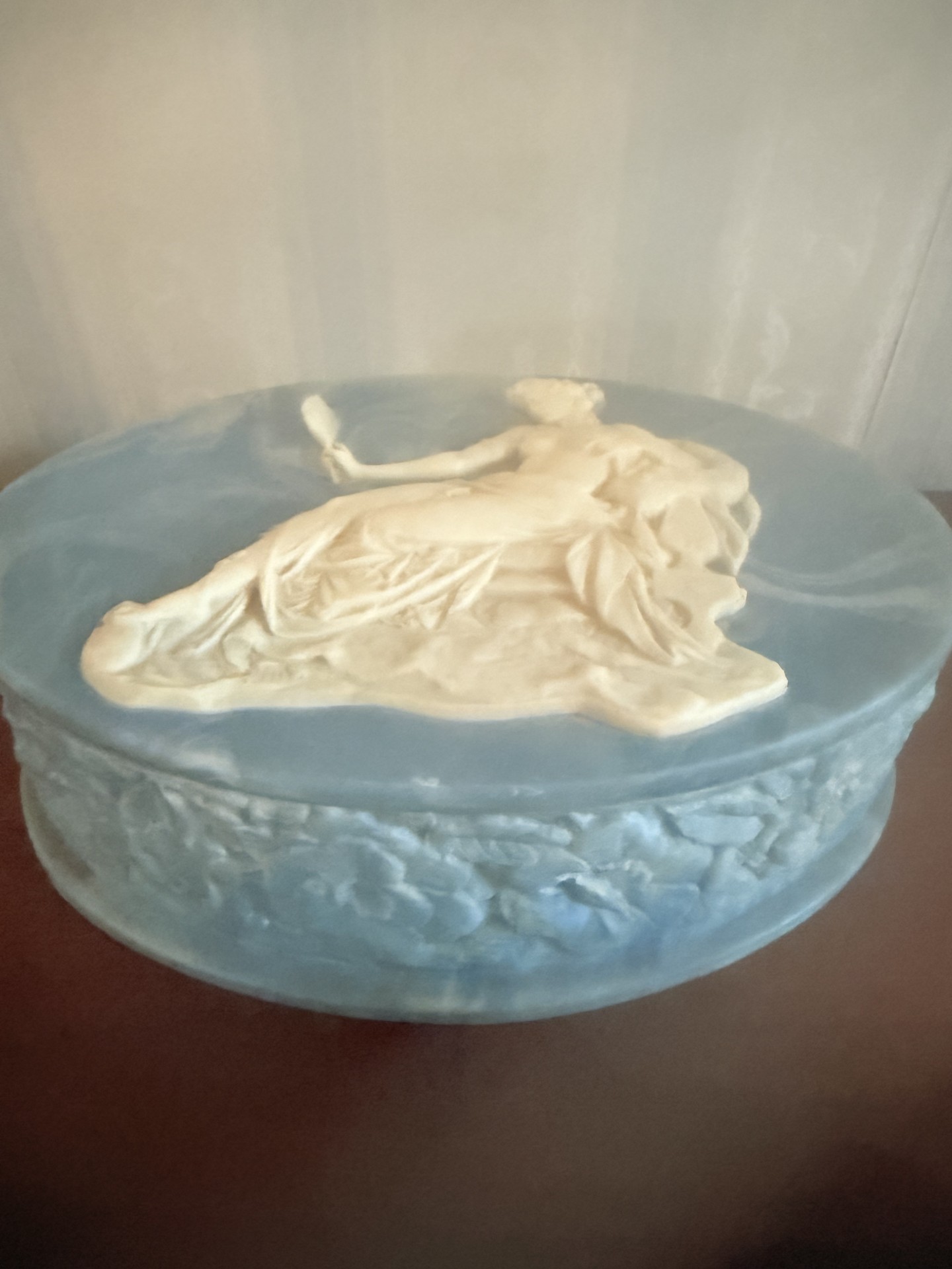 Blue Wedgwood Jasperware Trinket Box Set with Classical Reliefs - image 3 of 11