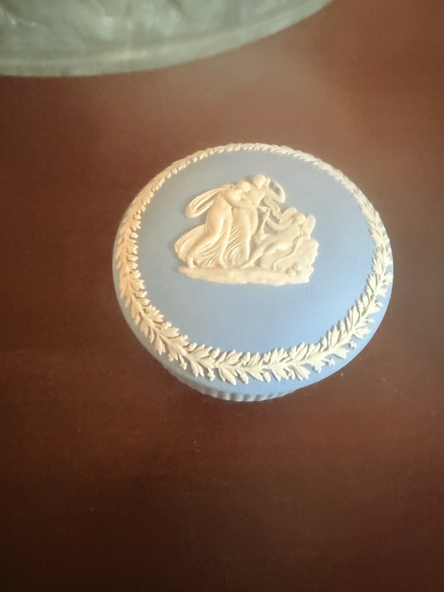Blue Wedgwood Jasperware Trinket Box Set with Classical Reliefs - image 6 of 11