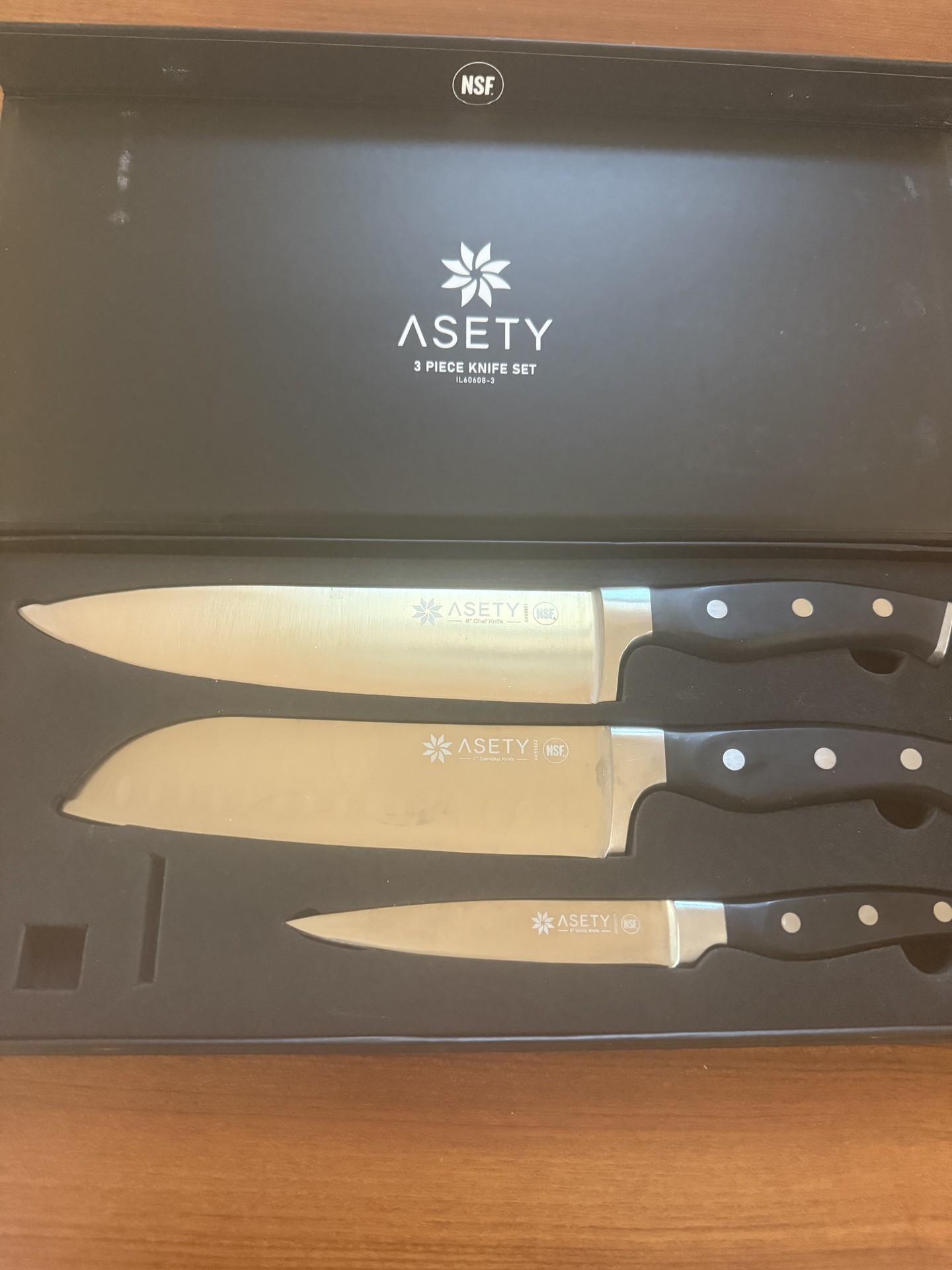 ASETY 3-Piece Knife Set in Case - image 1 of 5