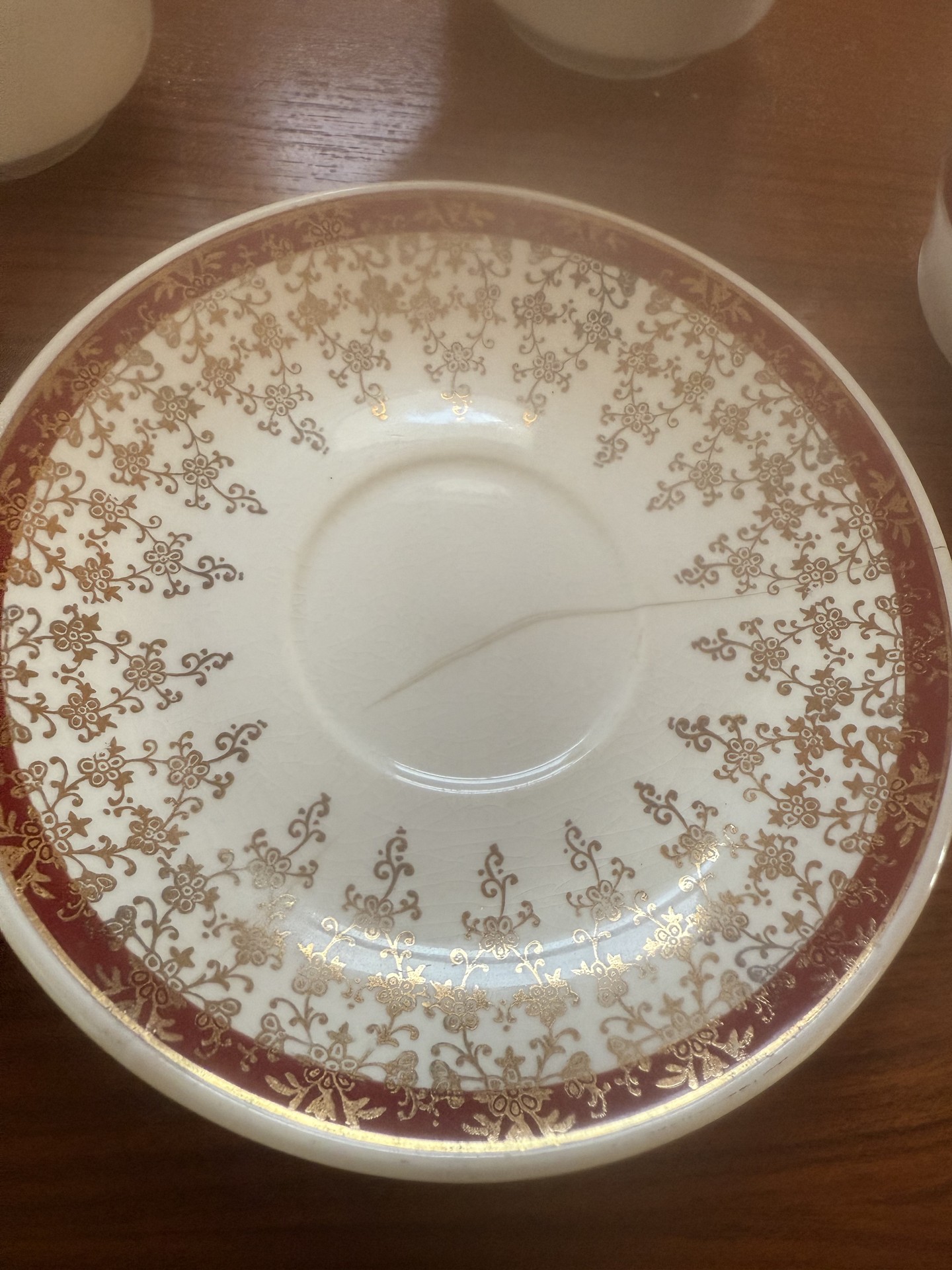 Vintage Homer Laughlin Hostess Ware teacups with creamer and saucer - image 2 of 7