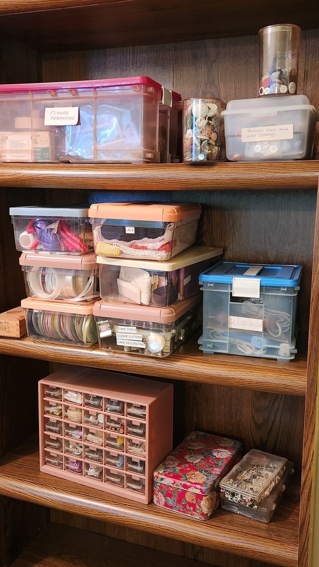 Craft supplies organized in labeled containers and drawers - image 1 of 11