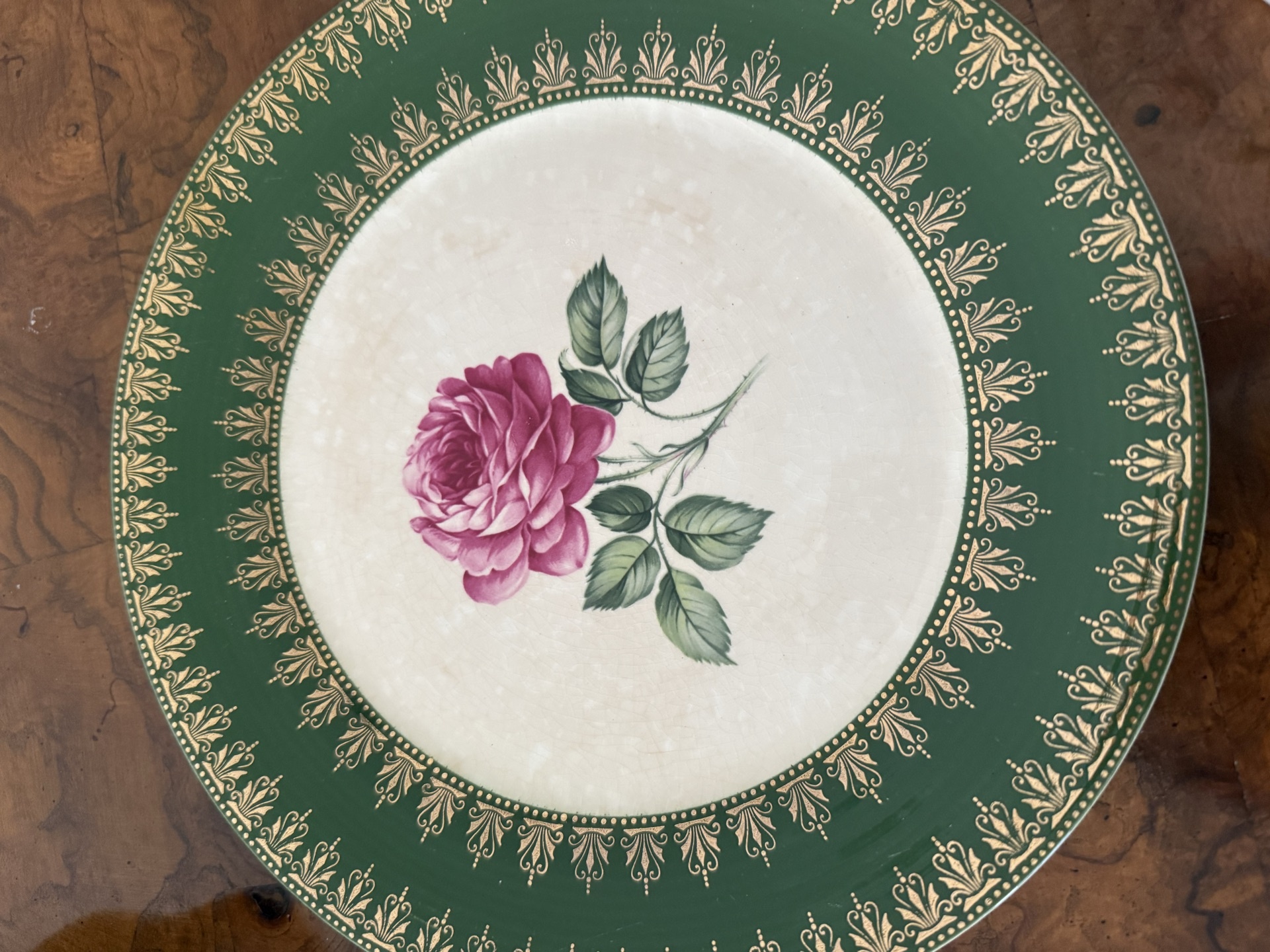 Assorted vintage ceramic dishware and bakeware with floral and fruit motifs - image 7 of 13