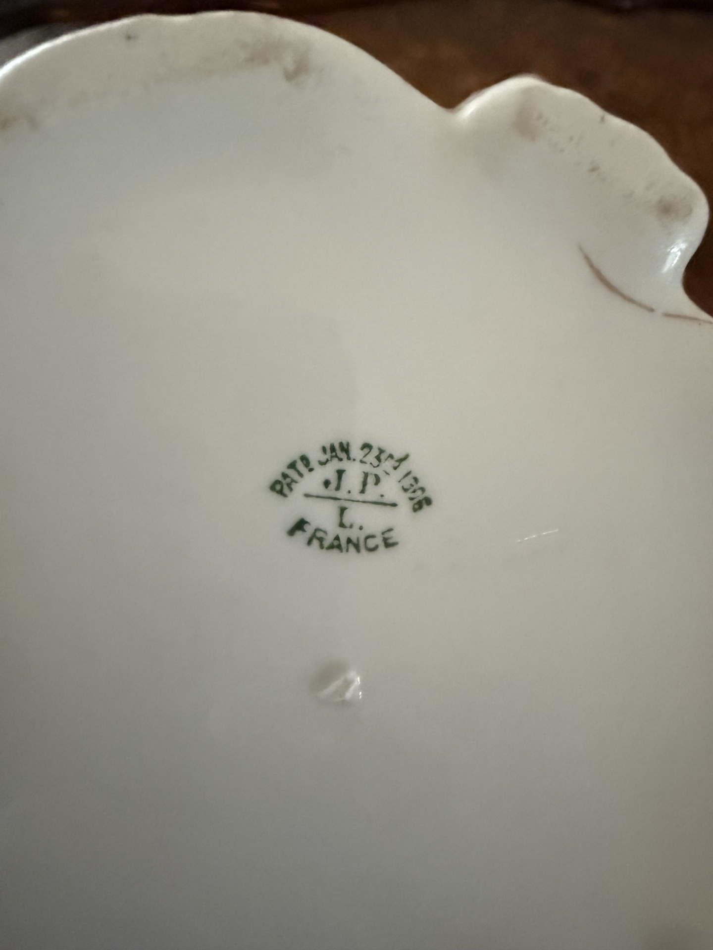 Floral porcelain tea set with teapot, creamer, and cups - image 9 of 10