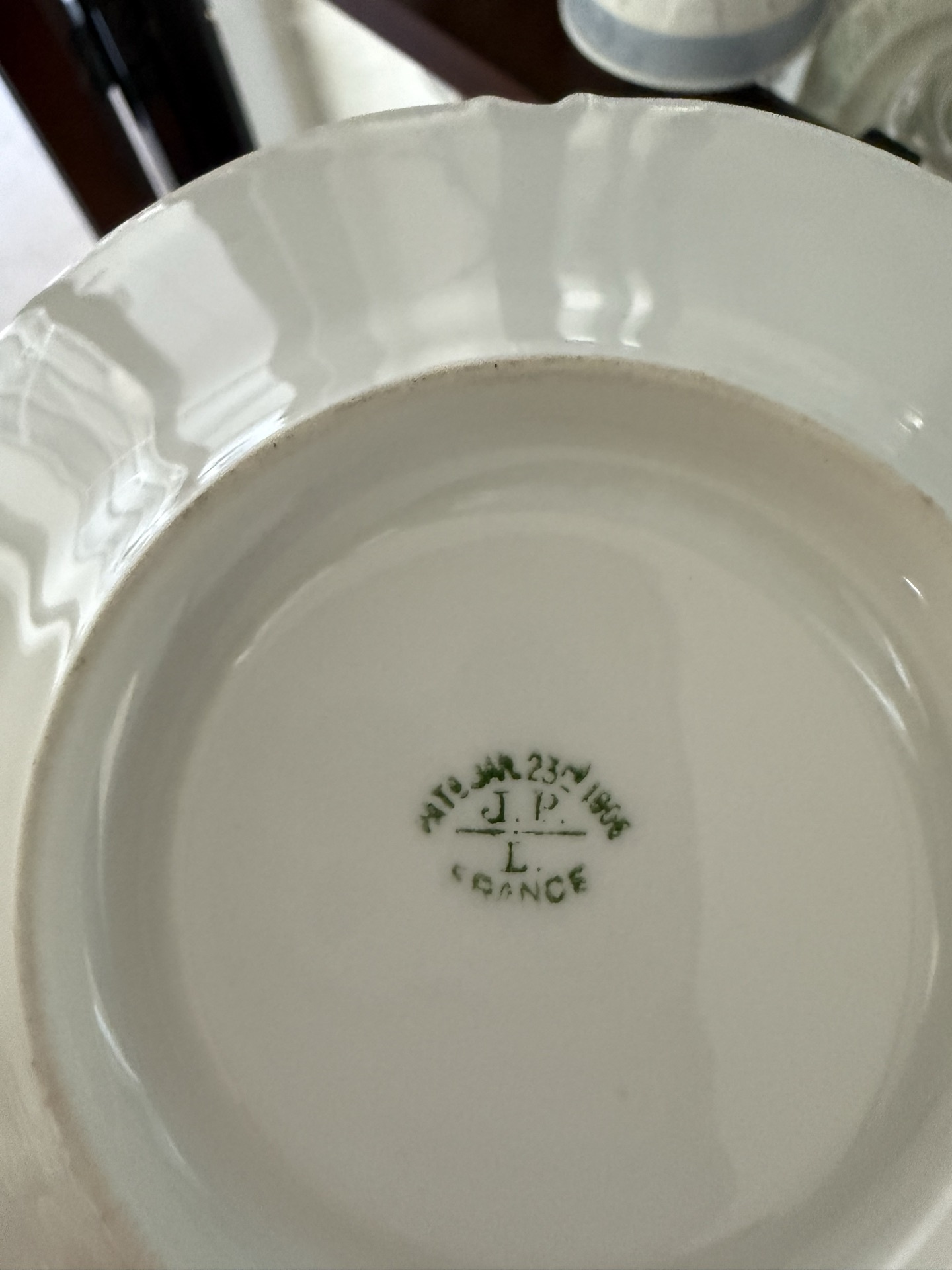 France-marked porcelain tea set with floral and gold trim - image 4 of 7