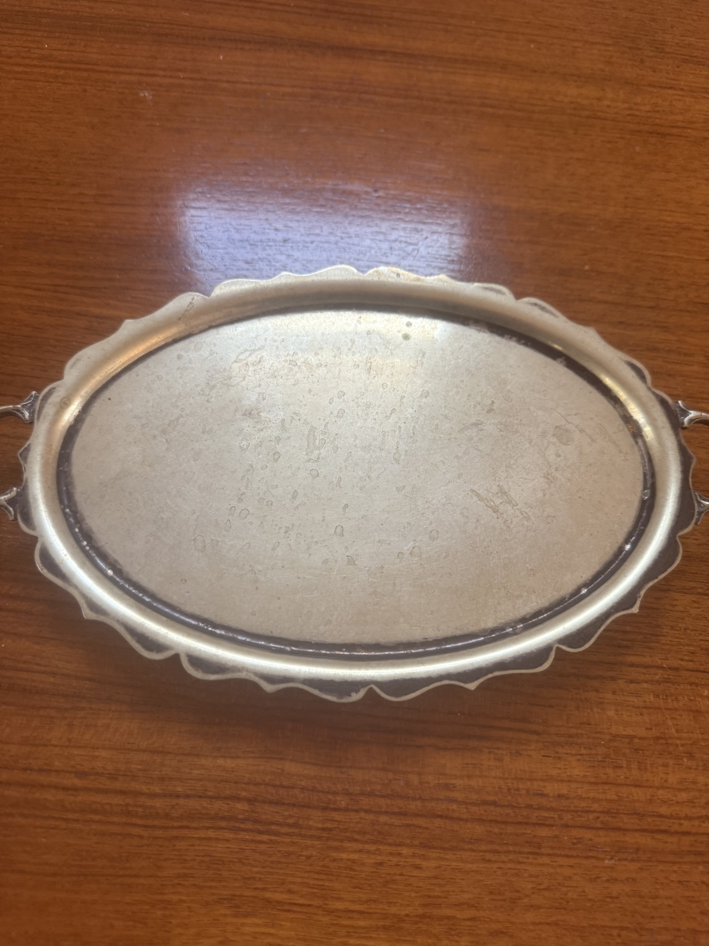 Silver-plated footed bowls on oval tray with tongs - image 4 of 6