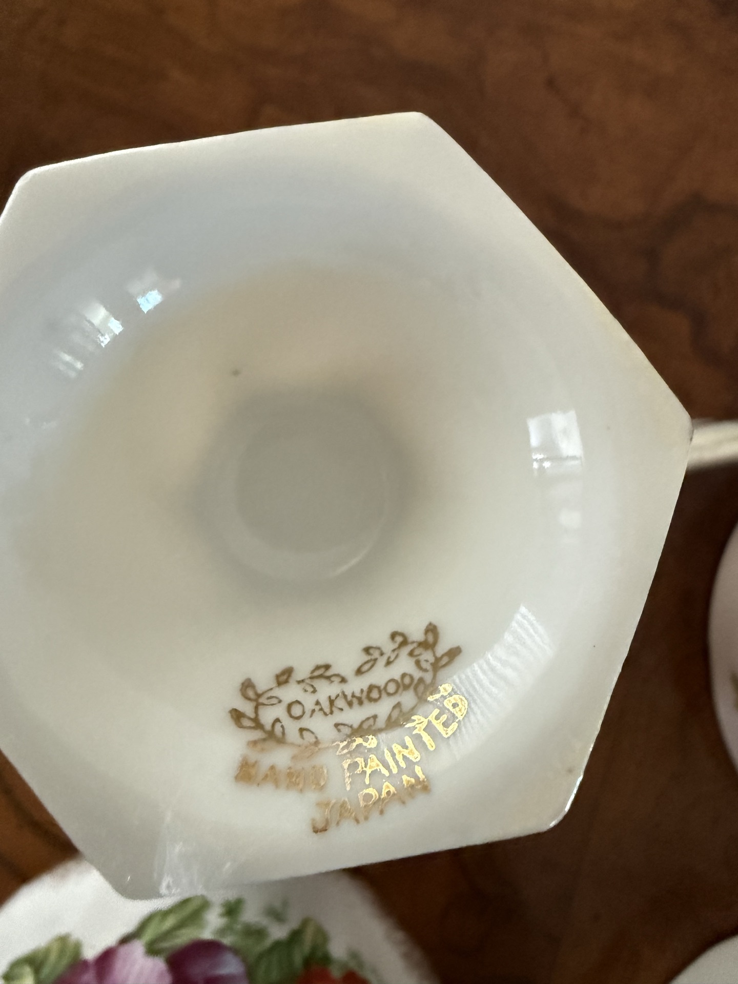 Set of floral bone china tea dishes and cups - image 11 of 12