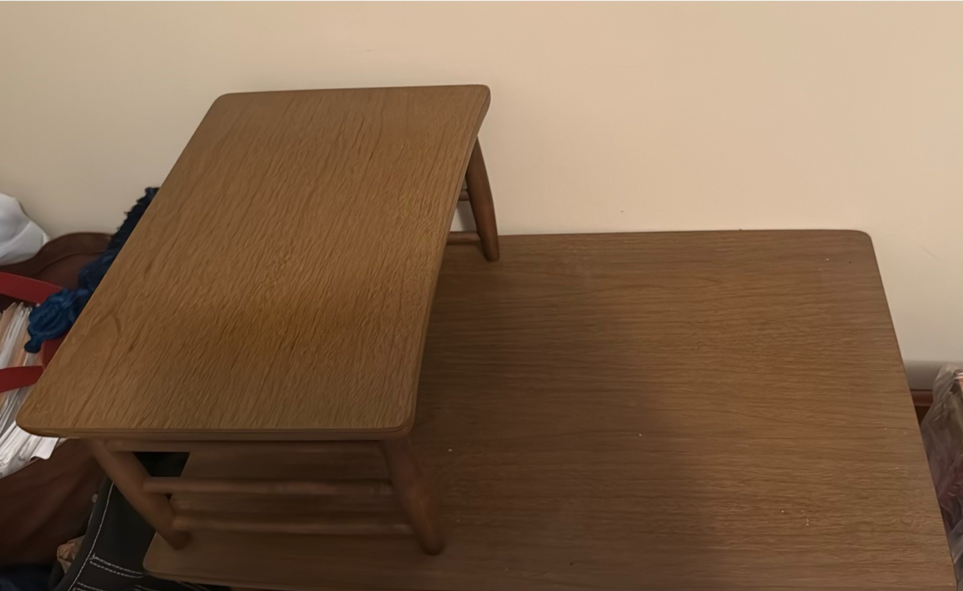 Three-Piece Wooden Corner End Table Set - image 1 of 3