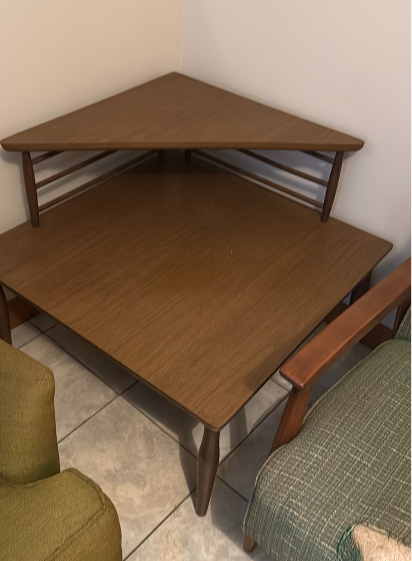 Three-Piece Wooden Corner End Table Set - image 3 of 3