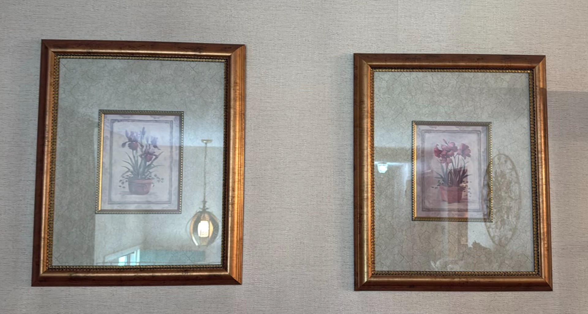 Two Framed Floral Prints - image 1 of 3
