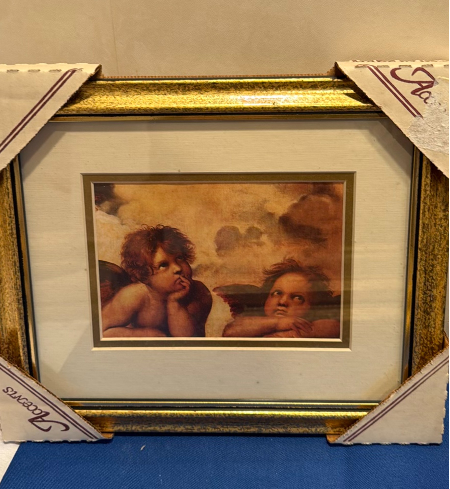 Two Framed Cherub Art Prints - image 2 of 3