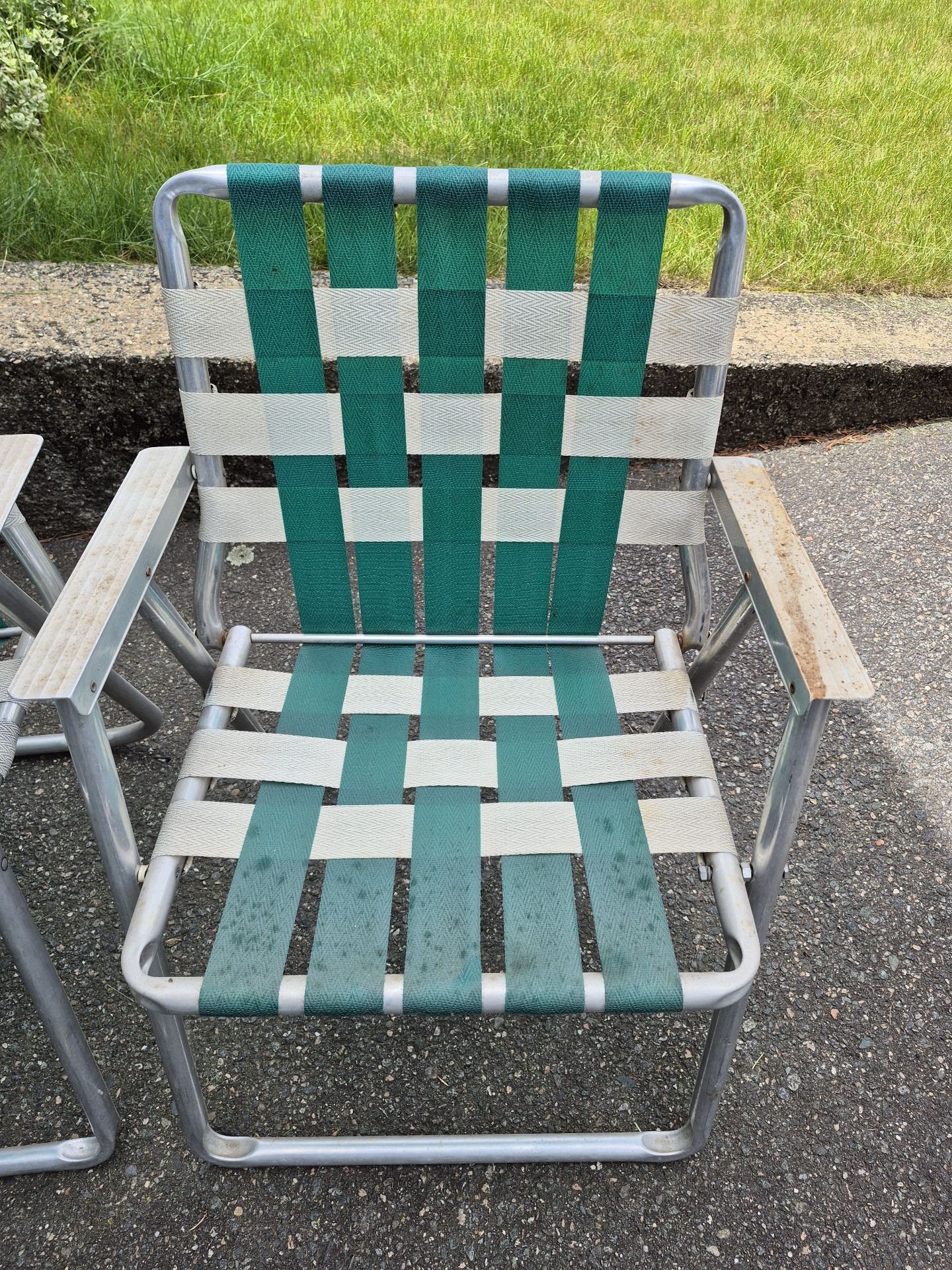 Set of Aluminum Webbed Lawn Chairs - image 2 of 5