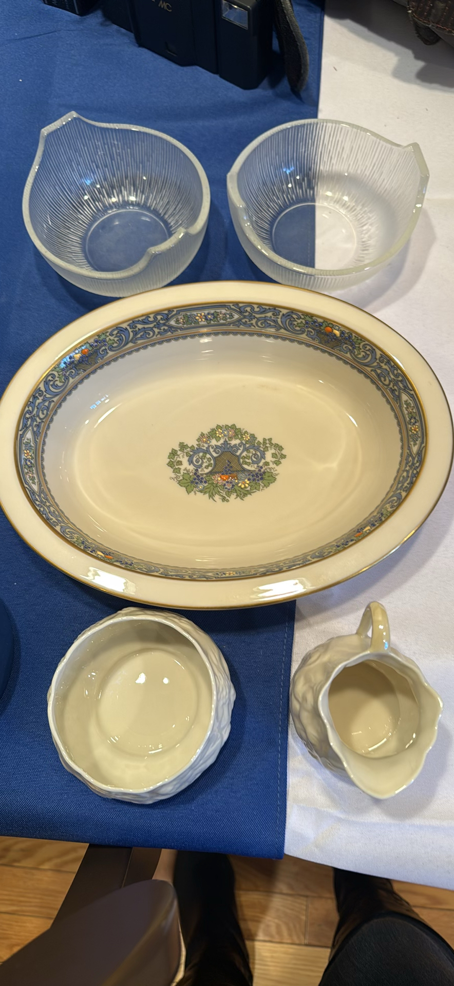 Lenox Autumn Serving dish with Glass Bowls and Creamer - image 1 of 2