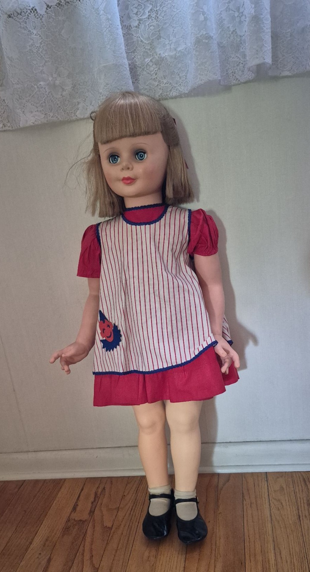 Child Doll in Red and White Dress - image 2 of 3