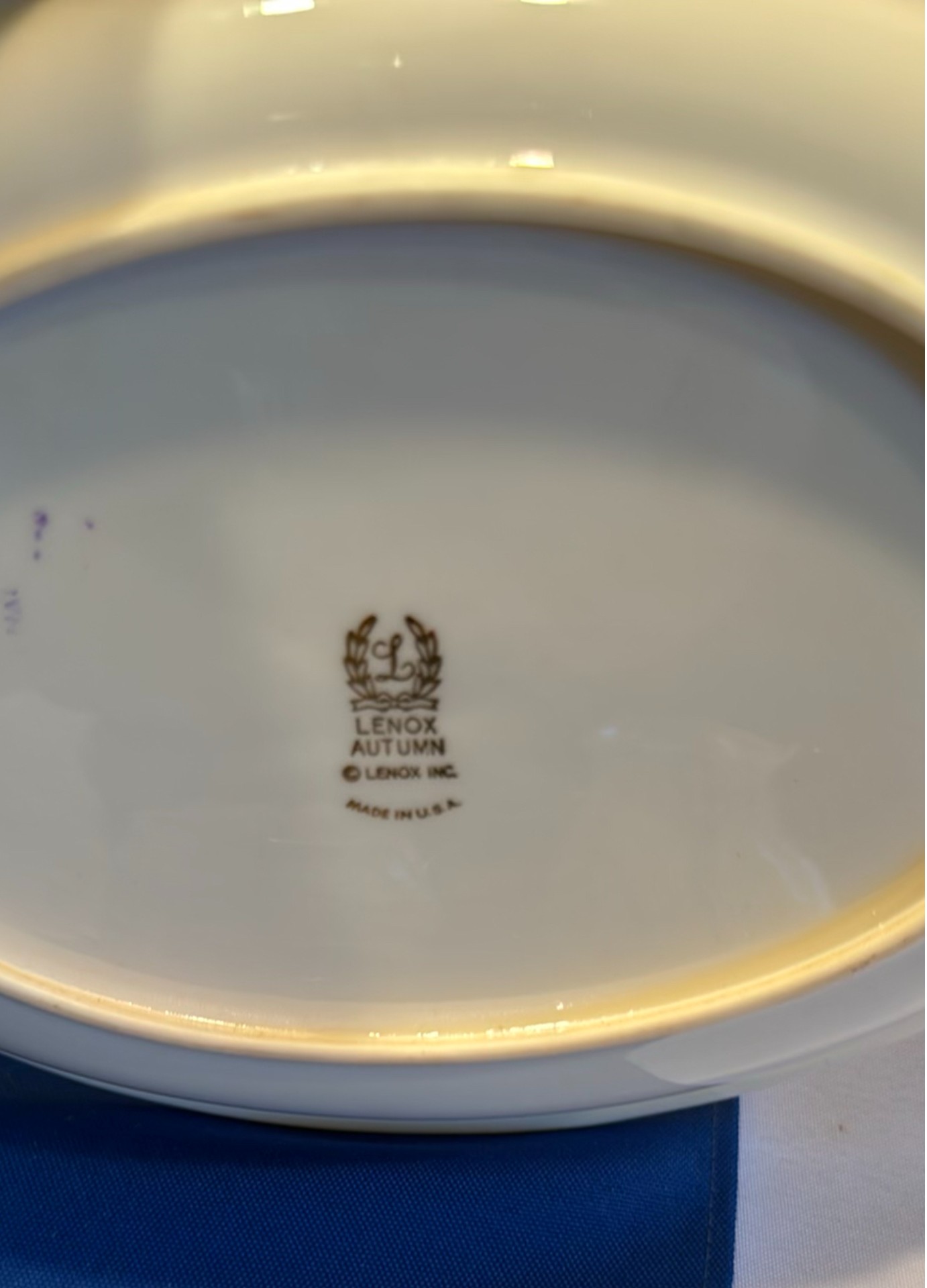 Lenox Autumn Serving dish with Glass Bowls and Creamer - image 2 of 2