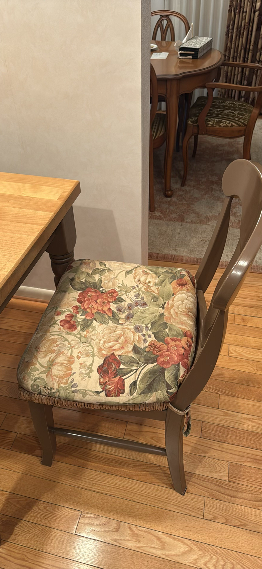 Wooden Dining Table with Three Matching Chairs - image 2 of 5