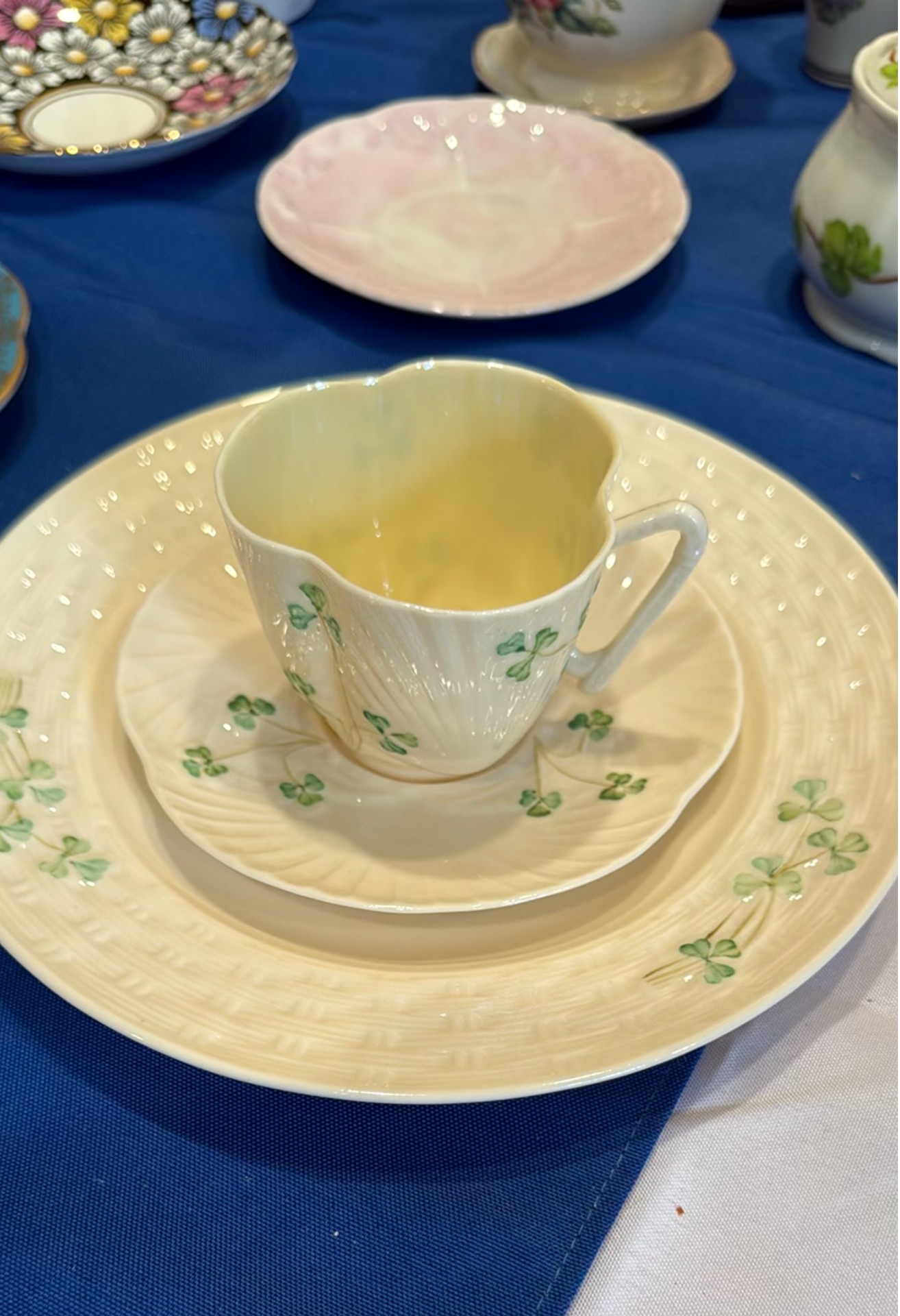 Assorted Porcelain China Cups, Saucers, Plates, and Serving Pieces - image 6 of 7