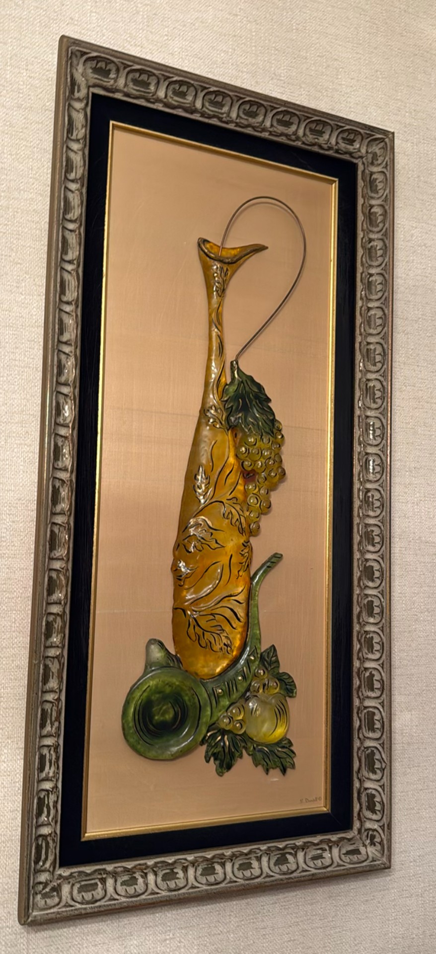 Pair of Framed Grapevine Relief Wall Art Panels - image 2 of 2