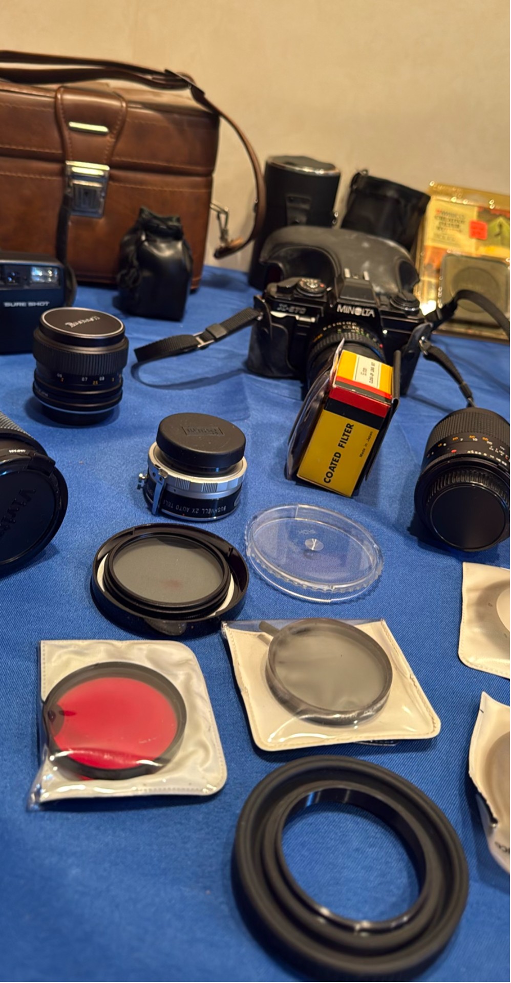 Minolta SLR Camera Kit, Canon Sure Shot Camera, Lenses, Filters, and Camera Bags - image 3 of 12