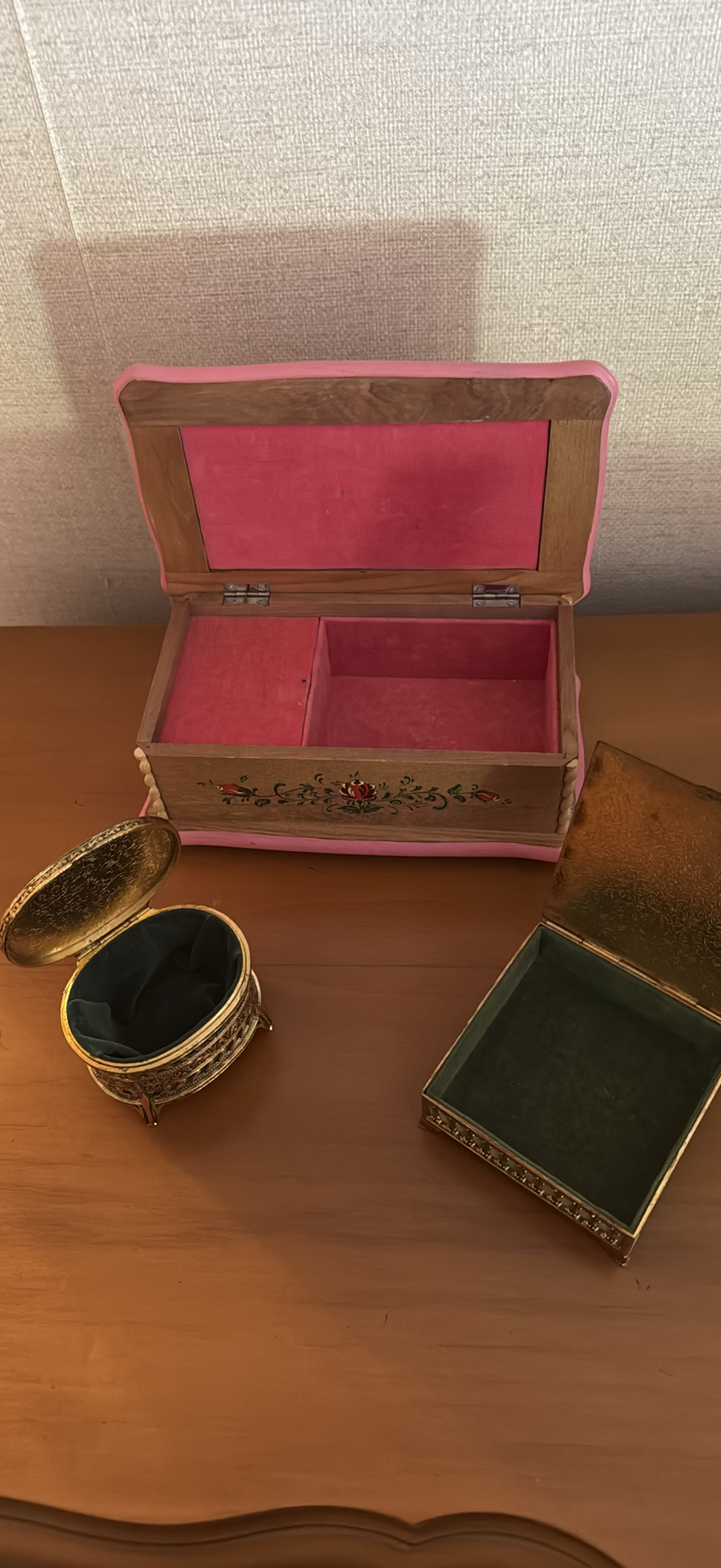 Decorative Wooden and Metal Trinket Boxes - image 2 of 5