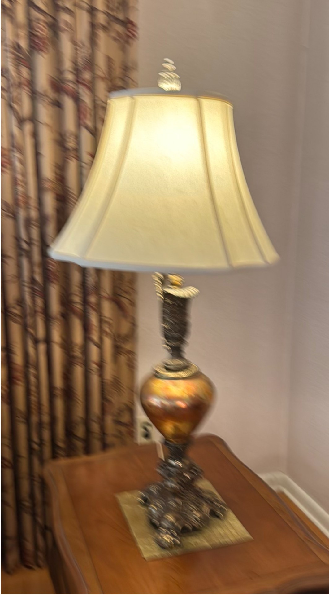 Decorative Table Lamp with Fabric Shade - image 4 of 4