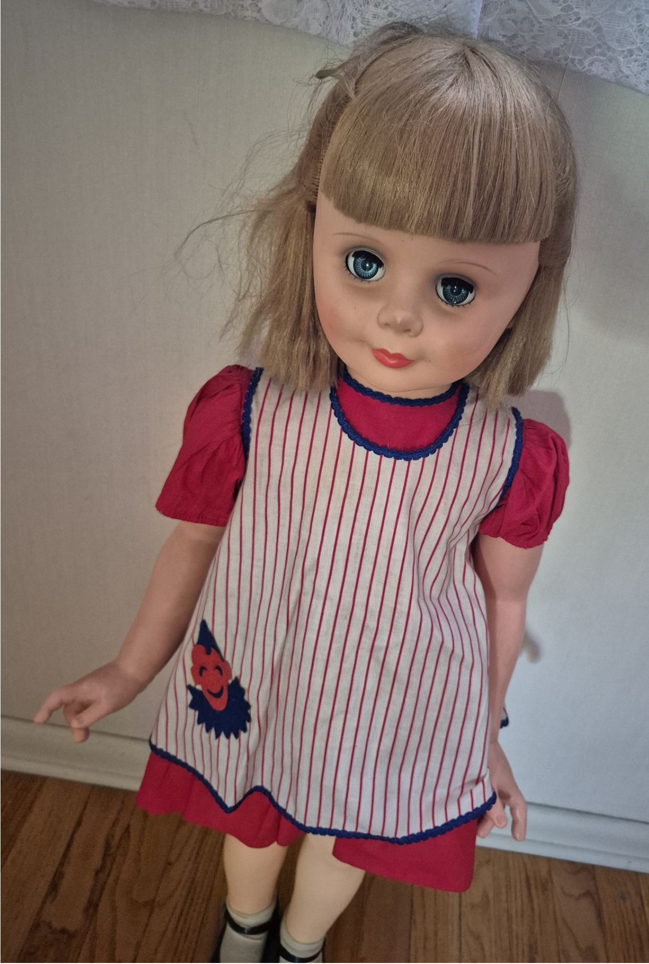 Child Doll in Red and White Dress - image 3 of 3
