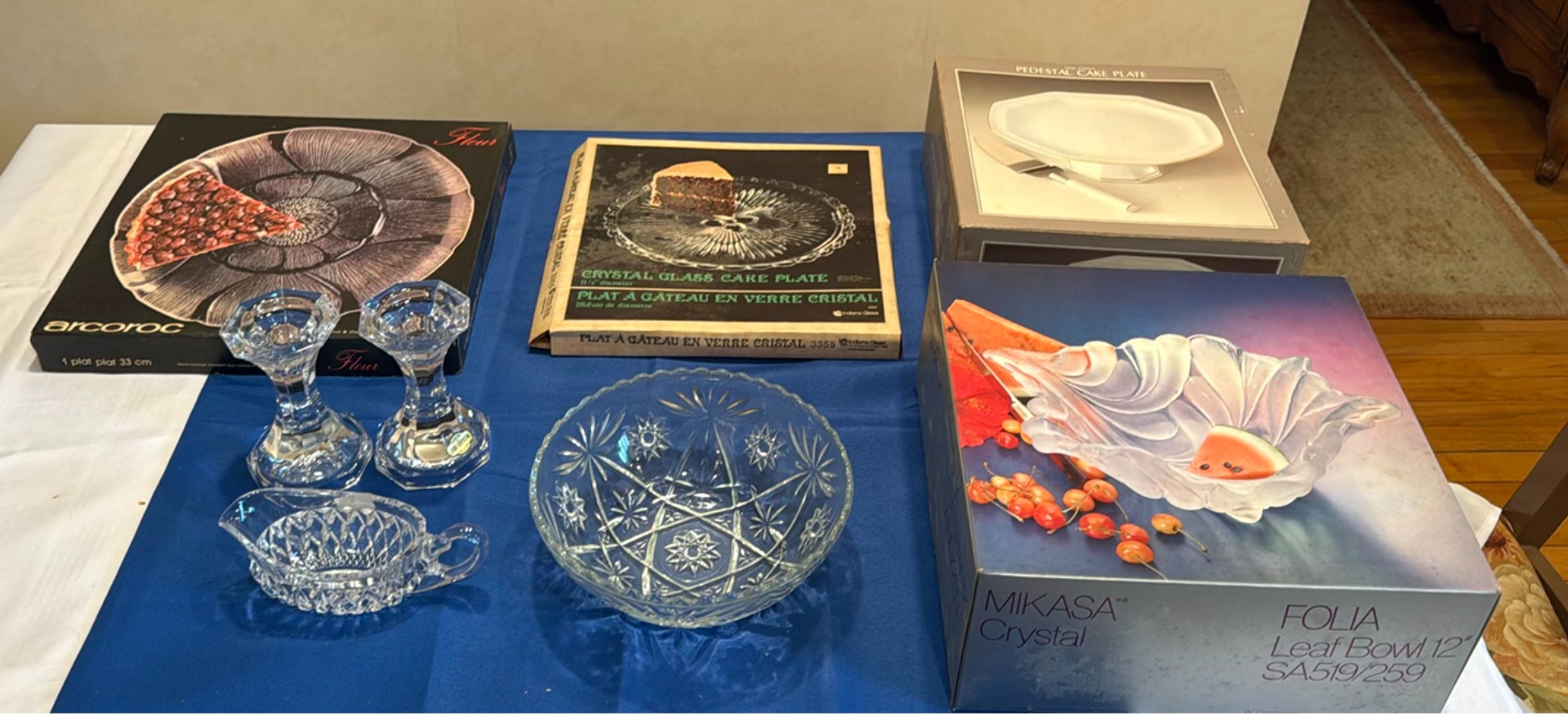 Assorted Crystal and Glass Serveware and Candle Holders - image 1 of 6