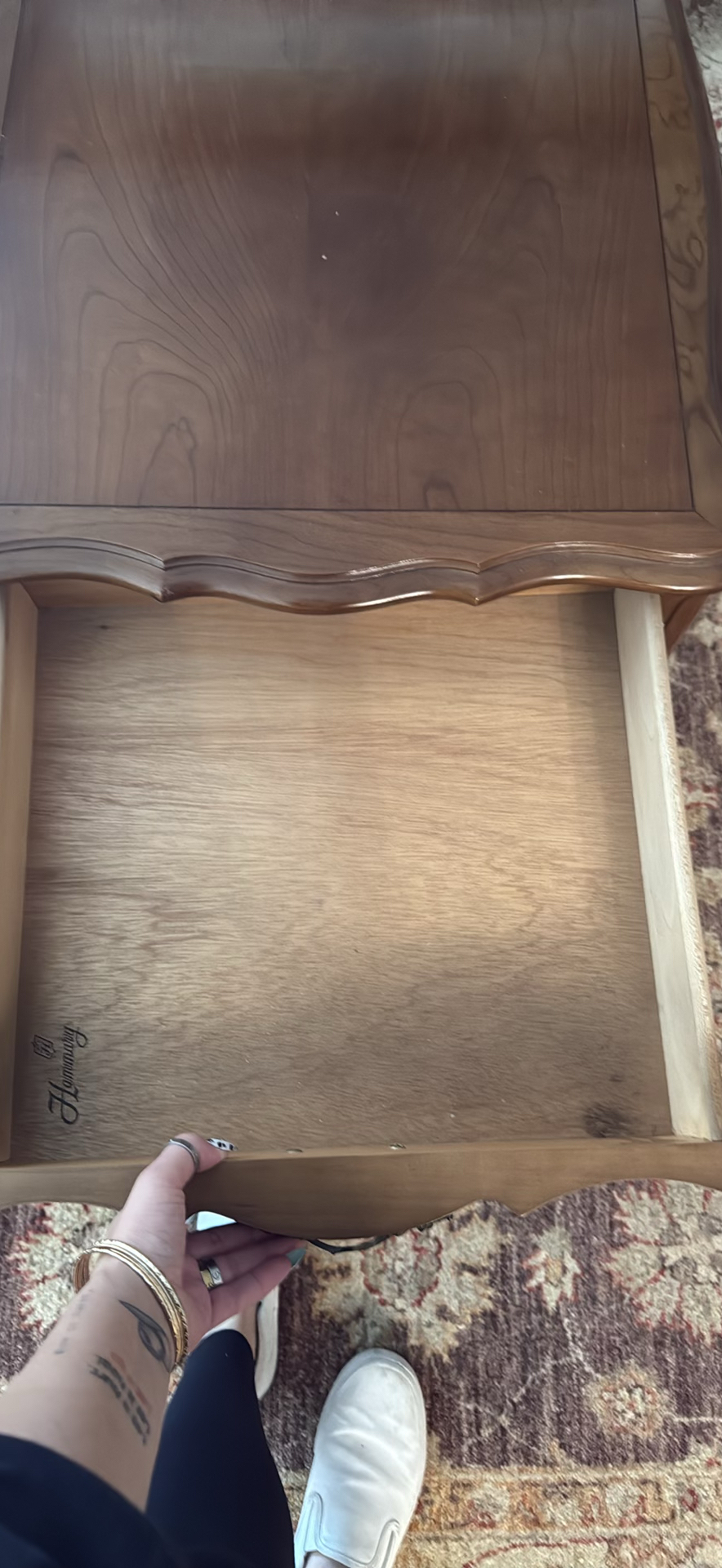 Pair of Wooden End Tables with Drawers - image 3 of 4