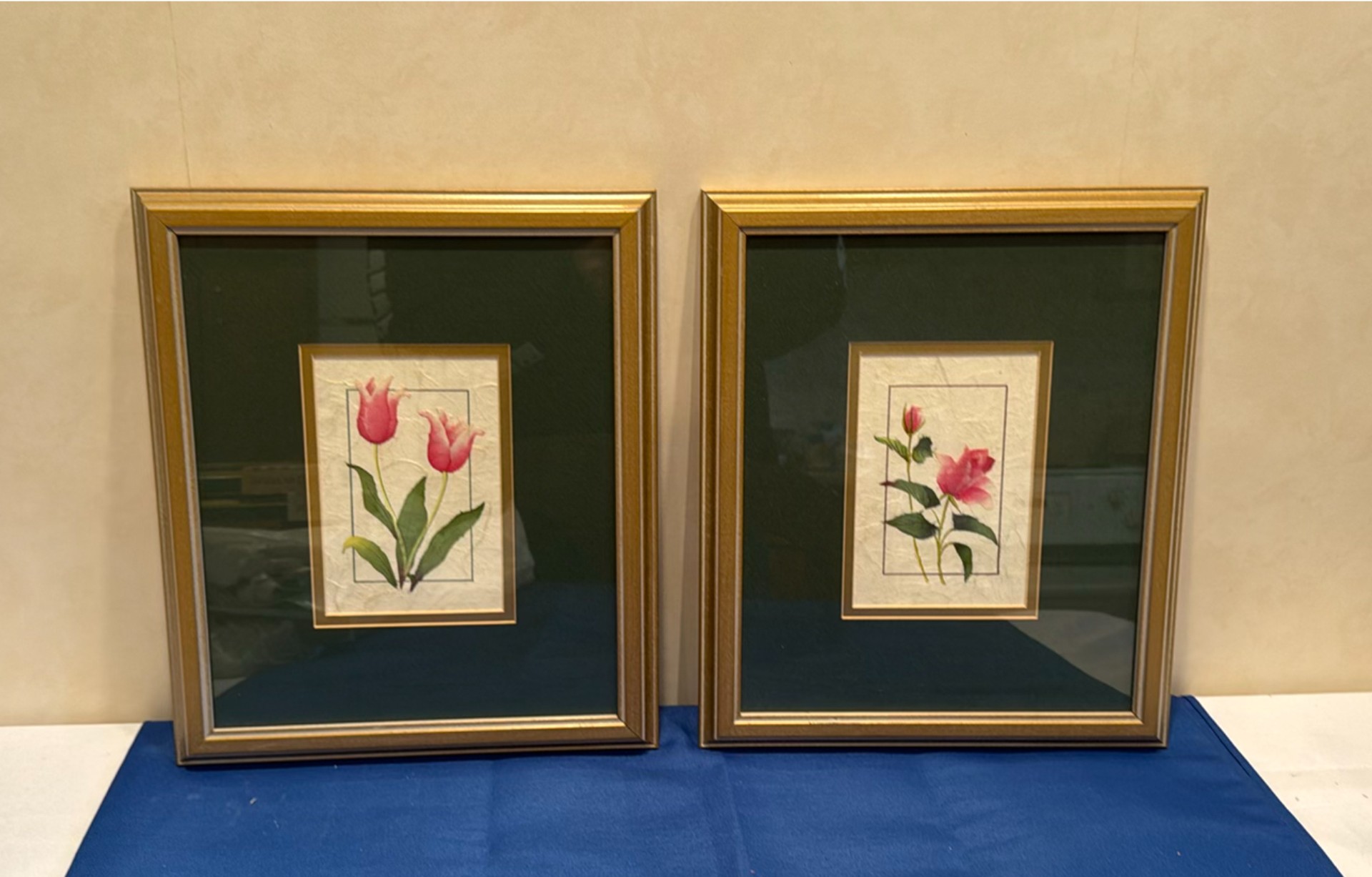 Two Framed Floral Prints - image 1 of 3