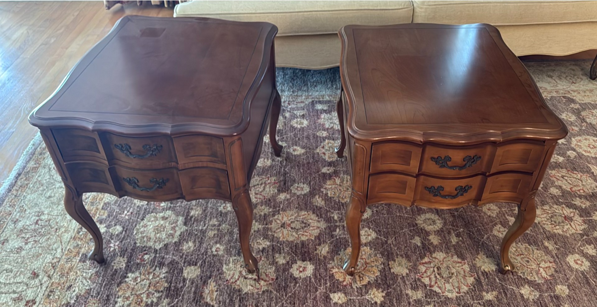 Pair of Wooden End Tables with Drawers - image 1 of 4