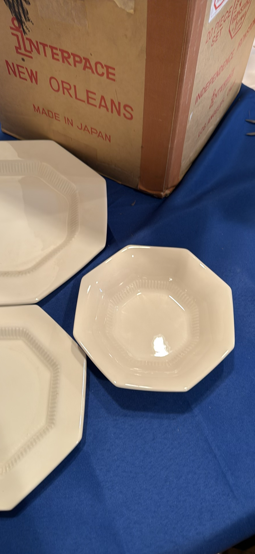 Independence Ironstone #500 White Pattern 20-Piece Dinnerware Set - image 2 of 9