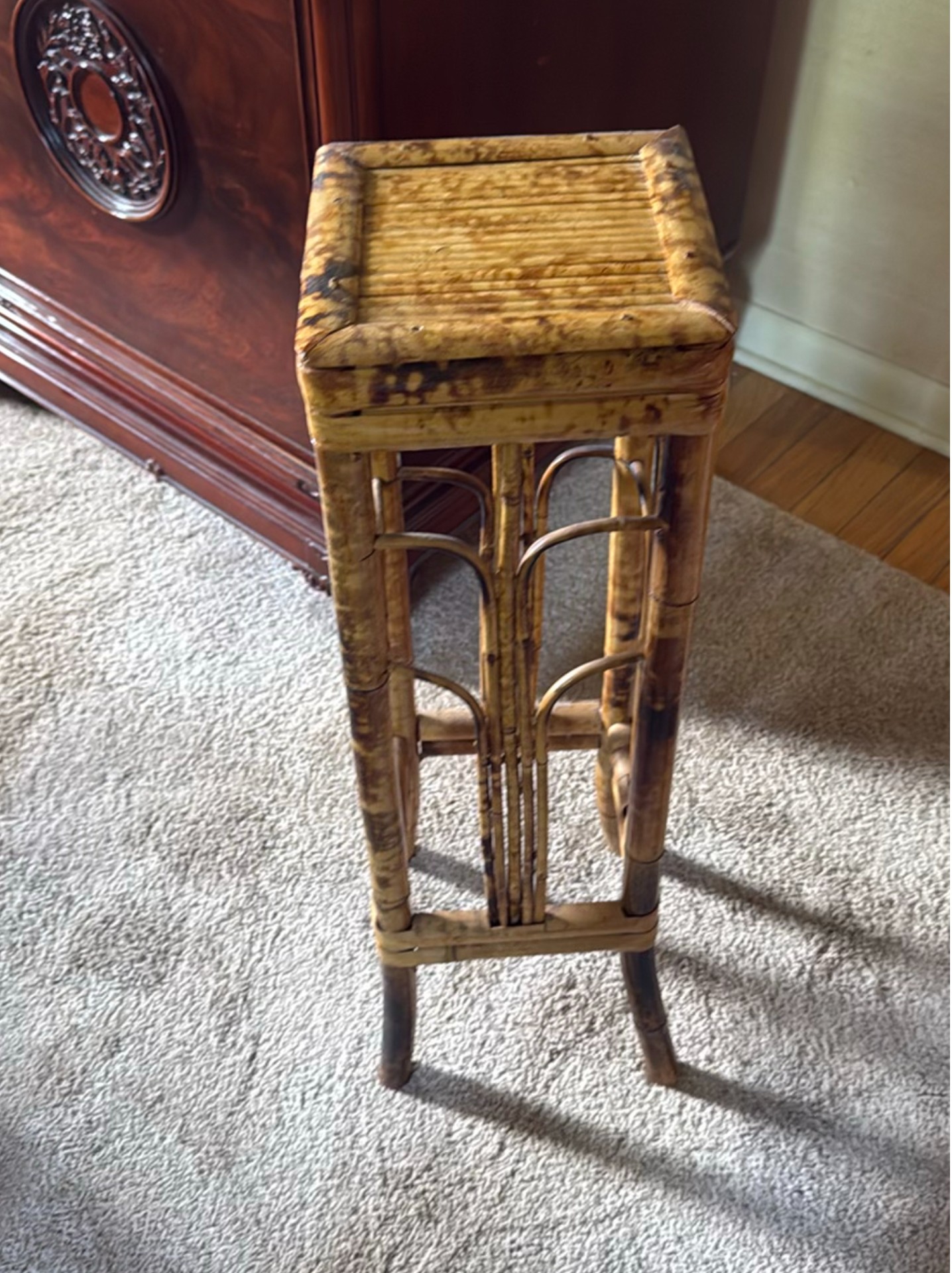 Bamboo Pedestal Stand - image 2 of 2