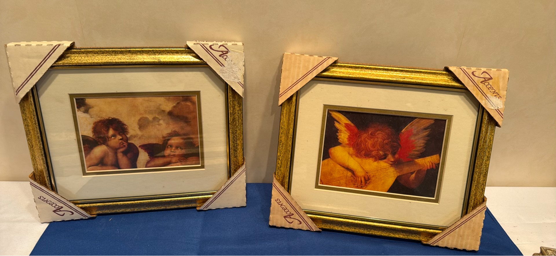 Two Framed Cherub Art Prints - image 1 of 3