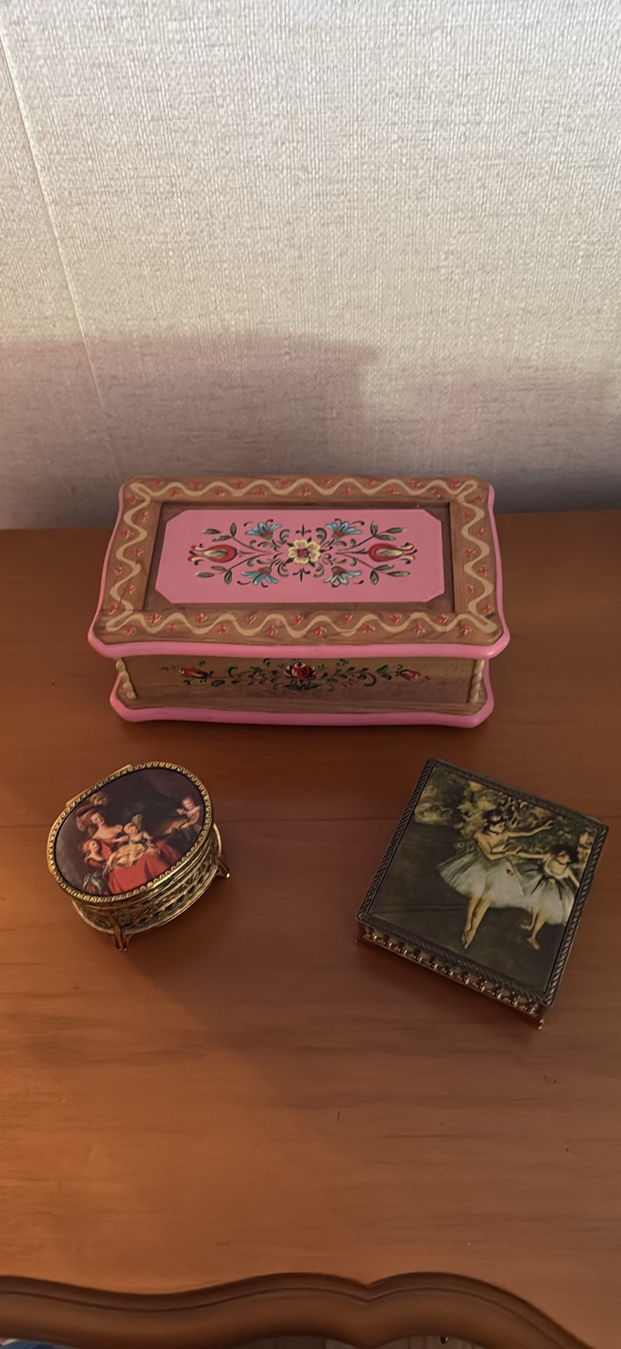 Decorative Wooden and Metal Trinket Boxes - image 1 of 5