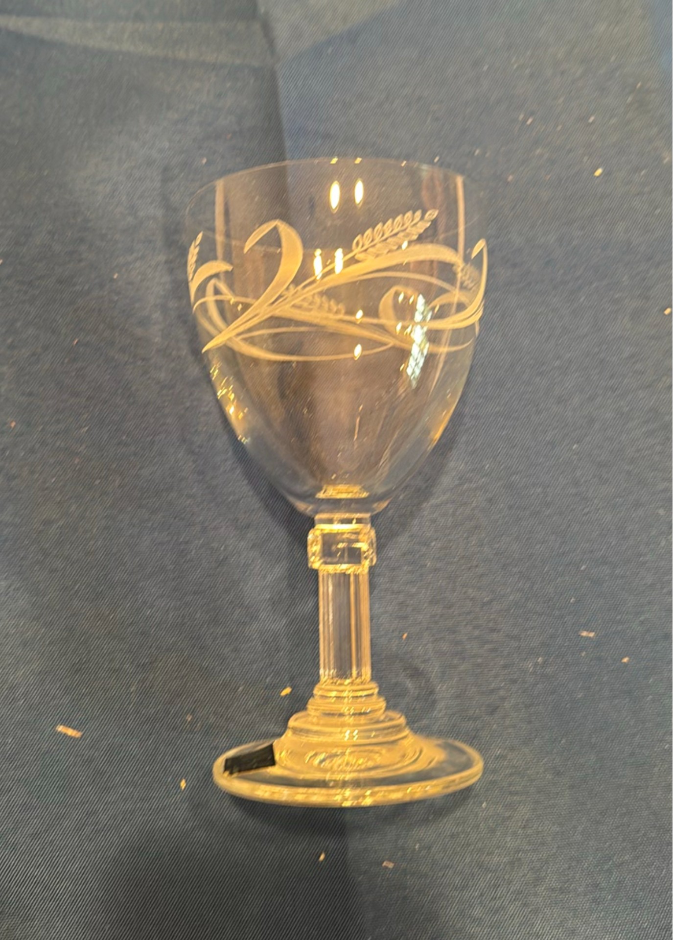 Etched Wine Goblets and Champagne Flutes Set - image 6 of 7