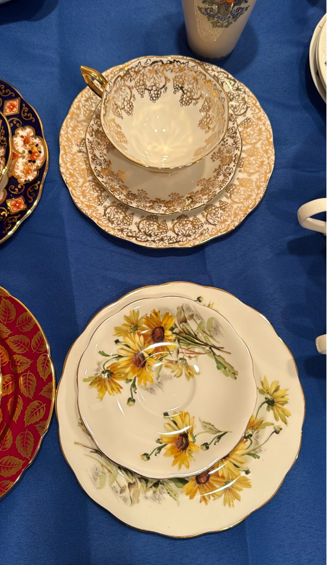 Assorted Porcelain Tea Set and Decorative Plates - image 3 of 7