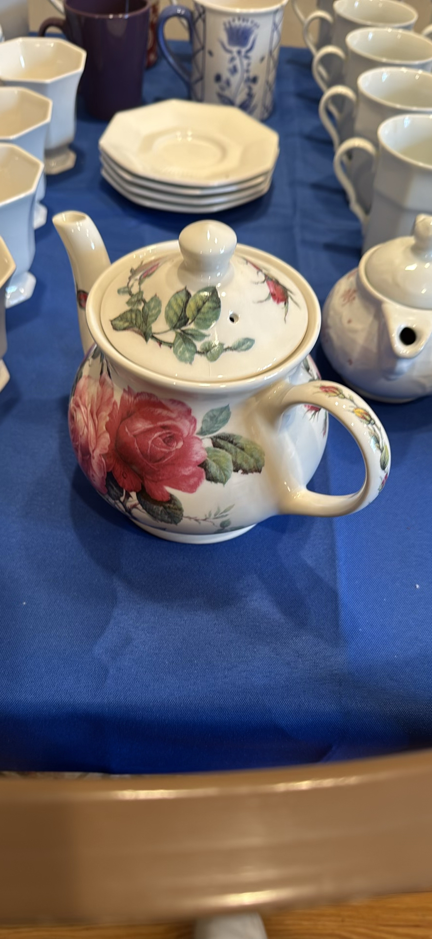 Assorted Ceramic Mugs, Teapots, and Saucers - image 4 of 7