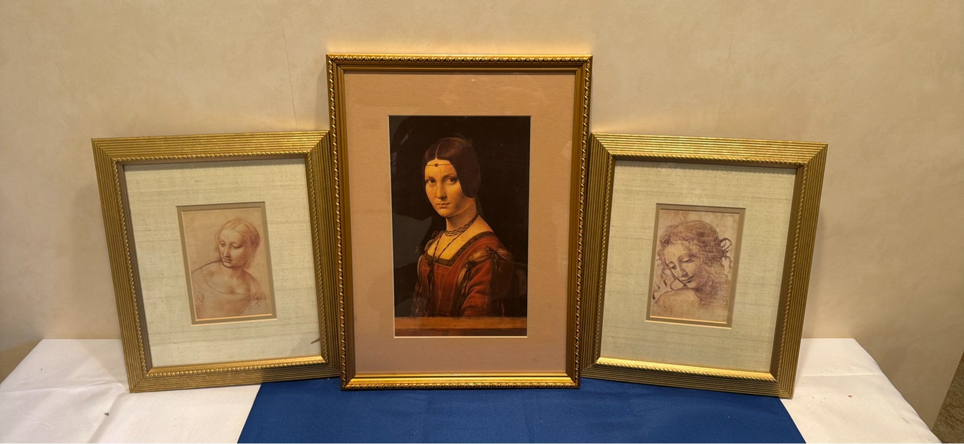 Three Framed Portrait Art Prints - image 1 of 4