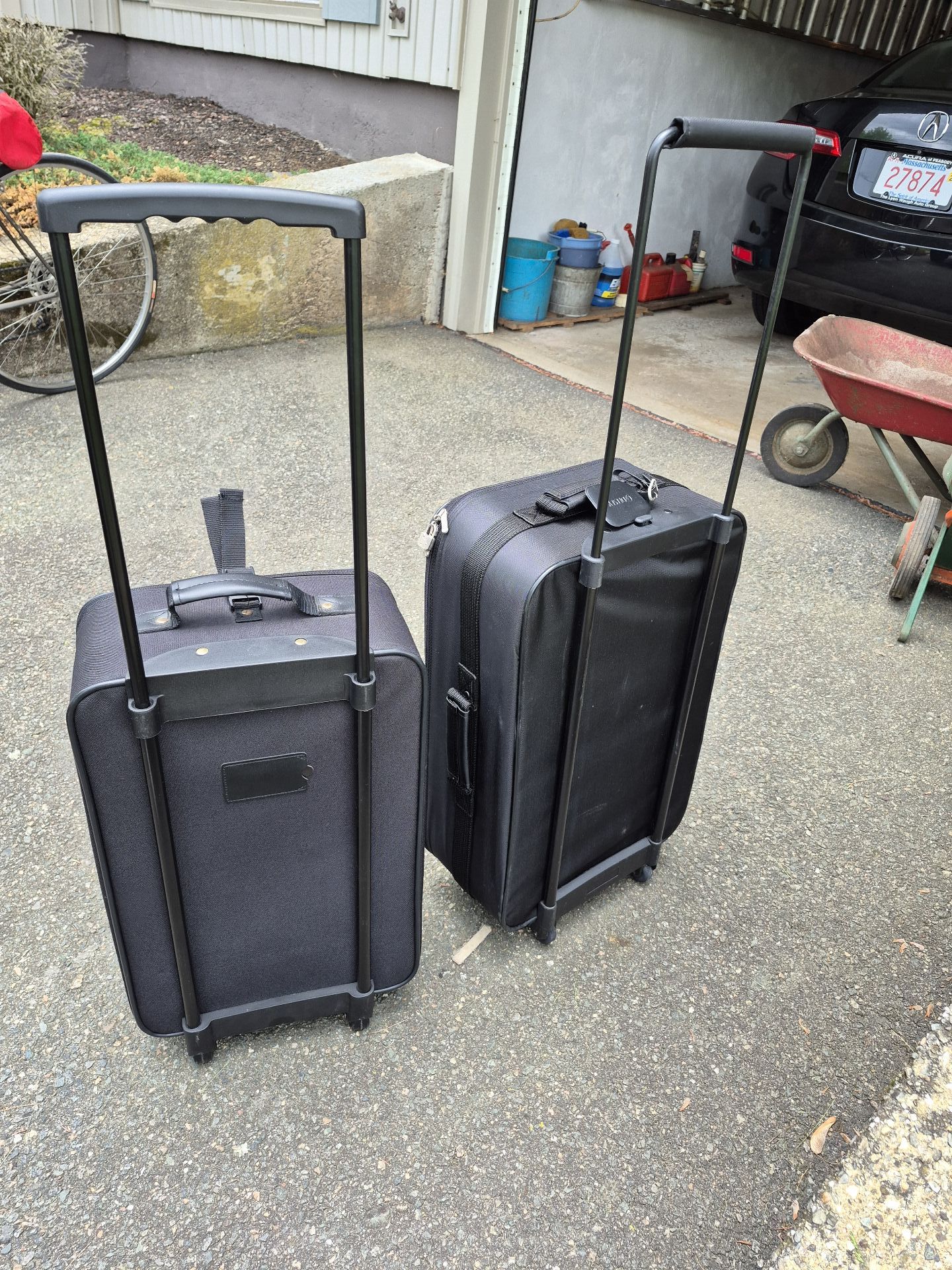 Two Black Rolling Suitcases - image 5 of 5