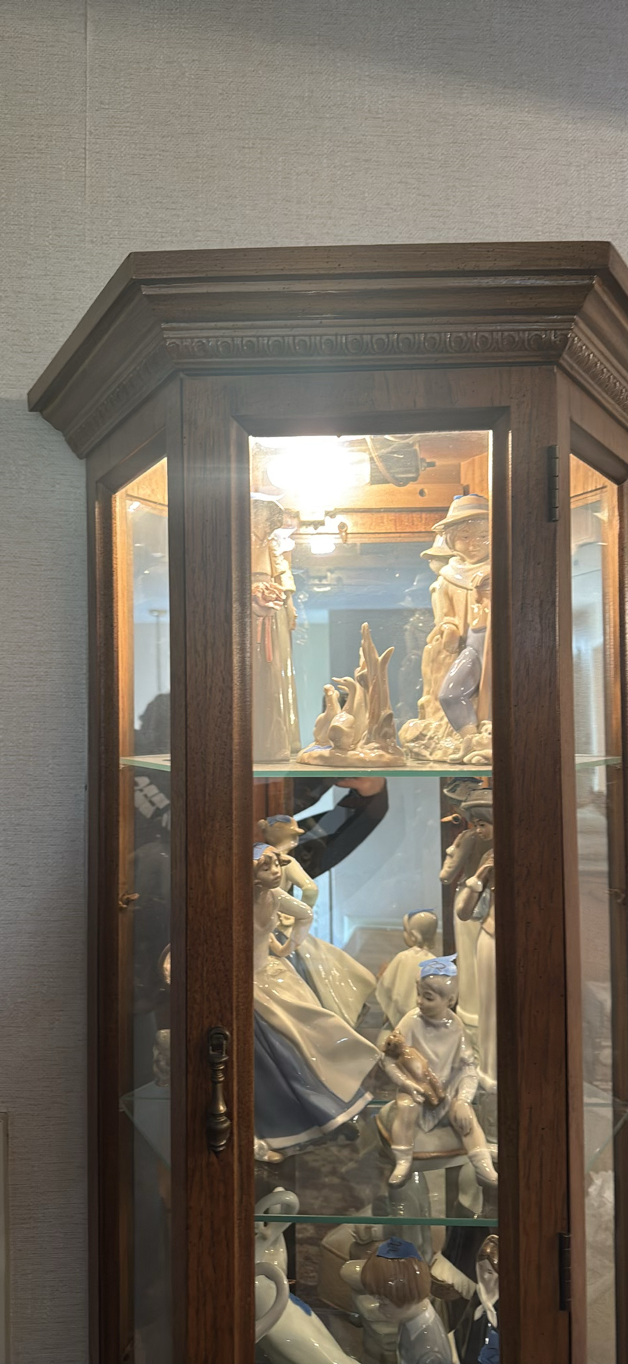 Lighted Wooden Glass Display Cabinet - image 3 of 3