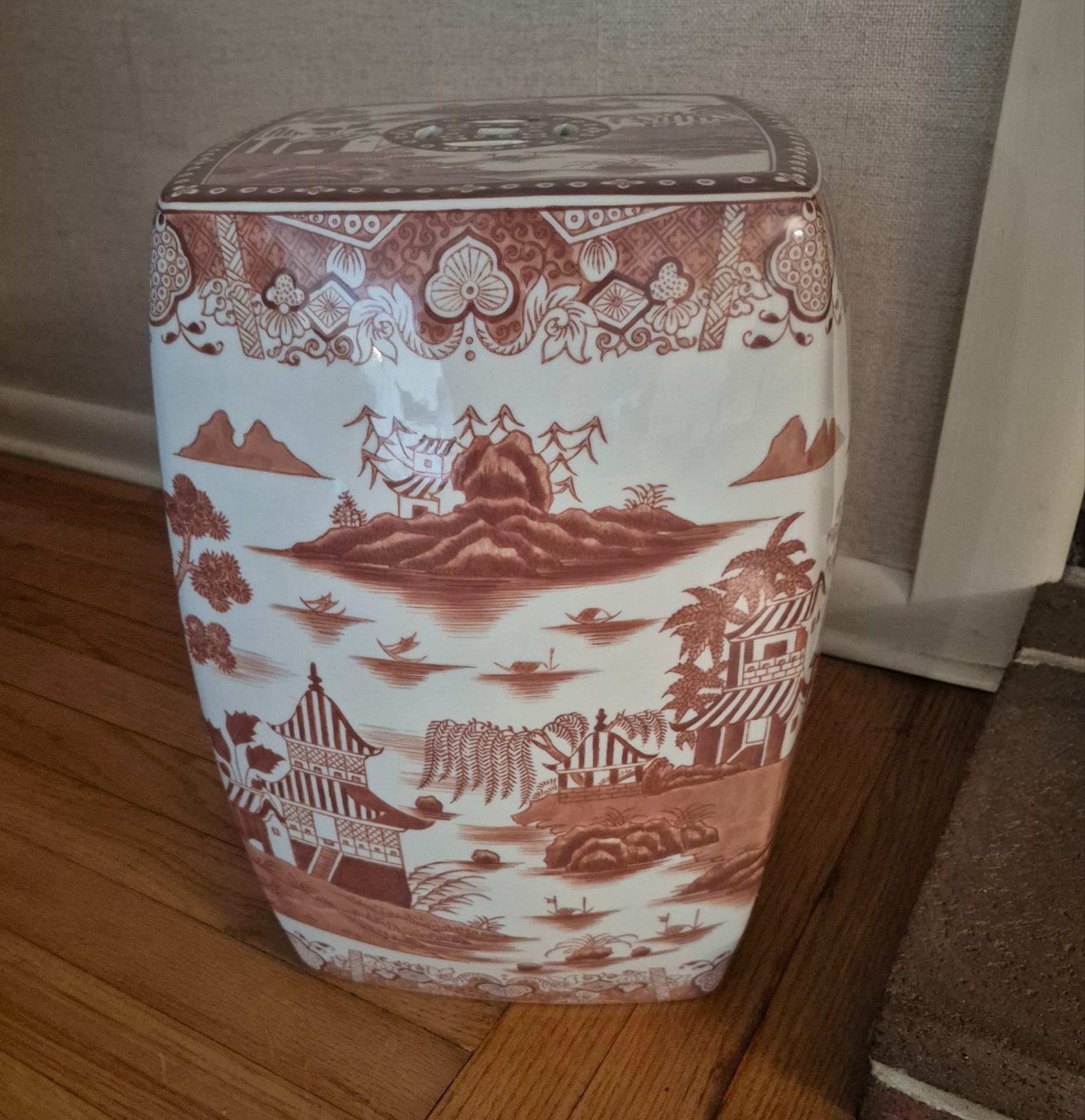 Ceramic Garden Stool with Scenic Pattern - image 3 of 3