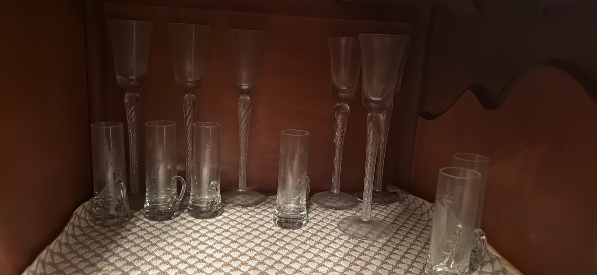 Assorted Clear Glass Stemware and Vases - image 1 of 2