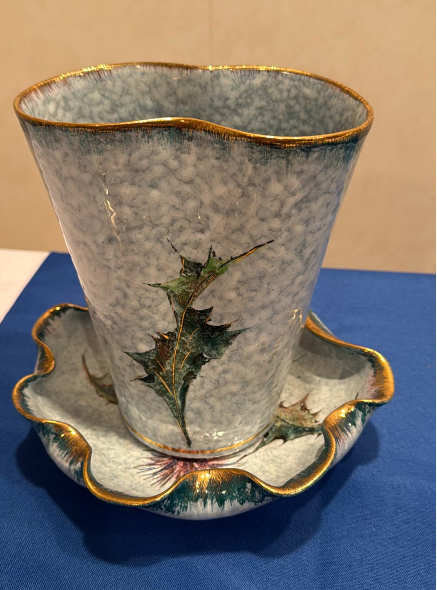 Assorted Porcelain Tea Set and Decorative Plates - image 6 of 7