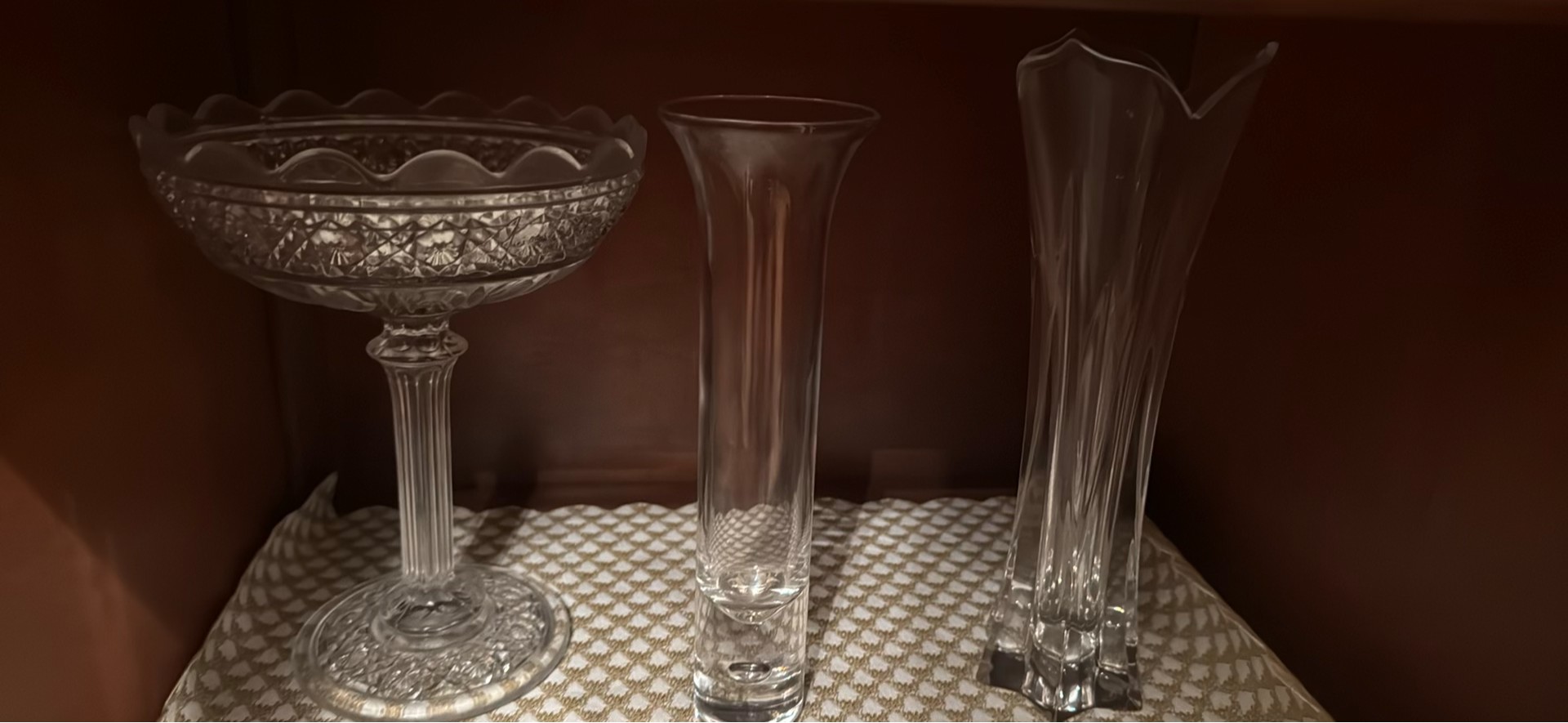 Assorted Clear Glass Stemware and Vases - image 2 of 2
