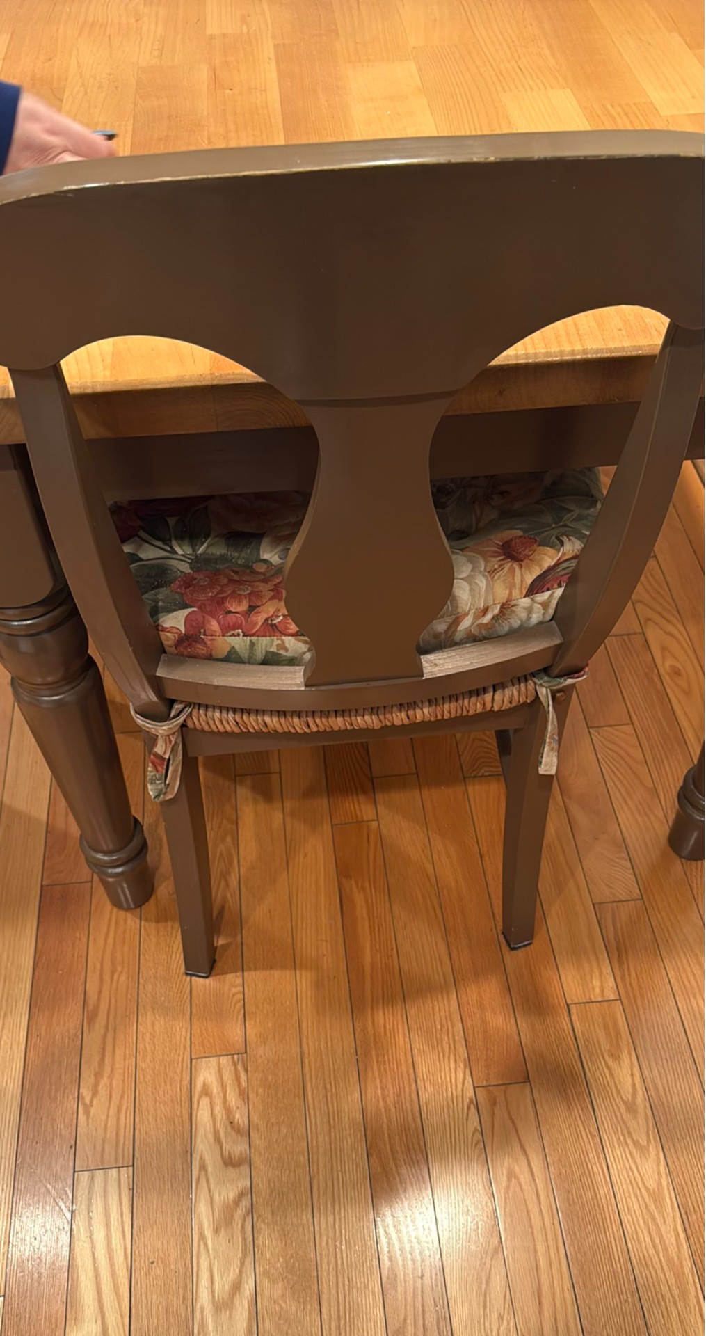 Wooden Dining Table with Three Matching Chairs - image 3 of 5