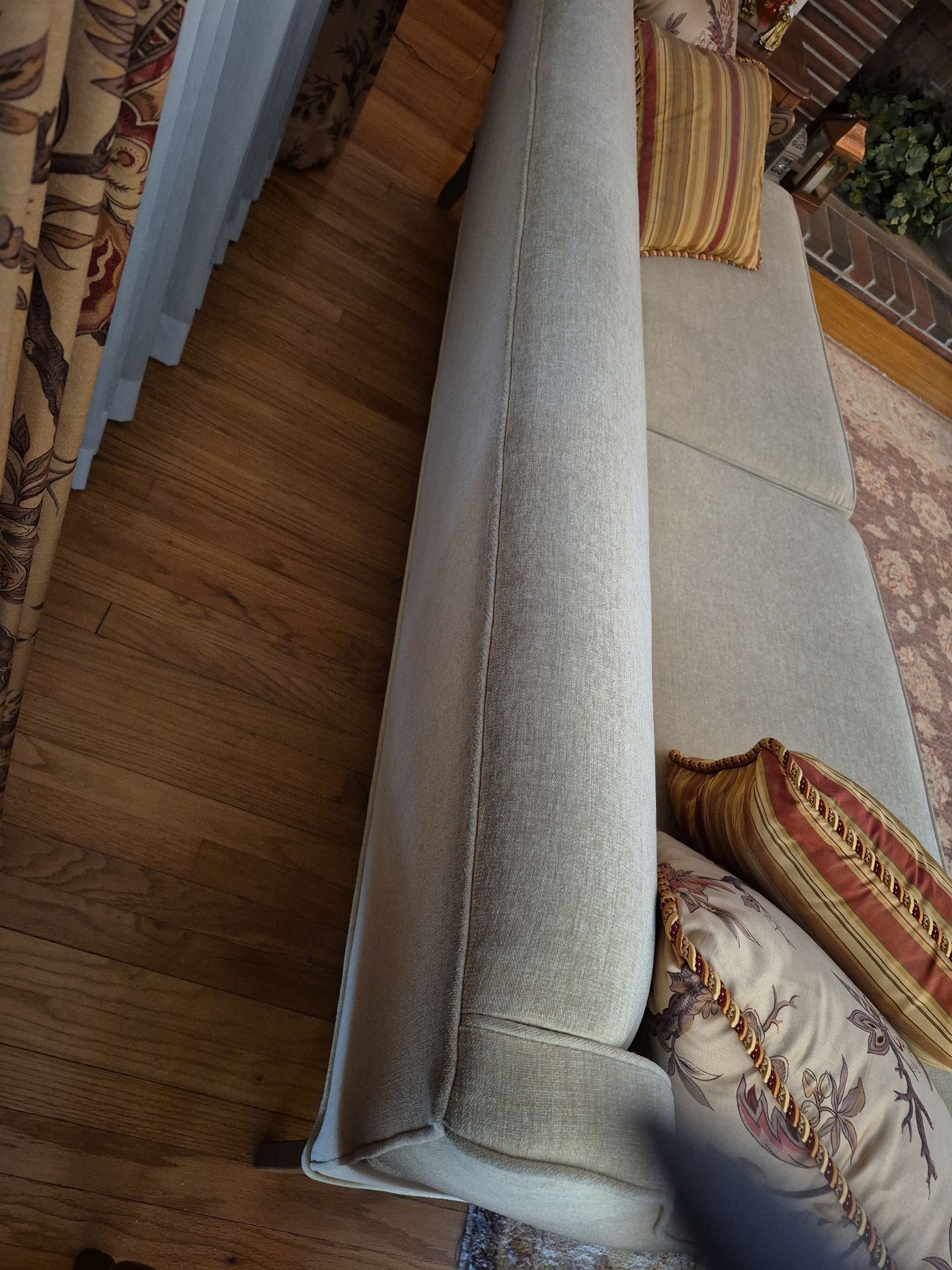Upholstered Sofa with Accent Pillows - image 4 of 4