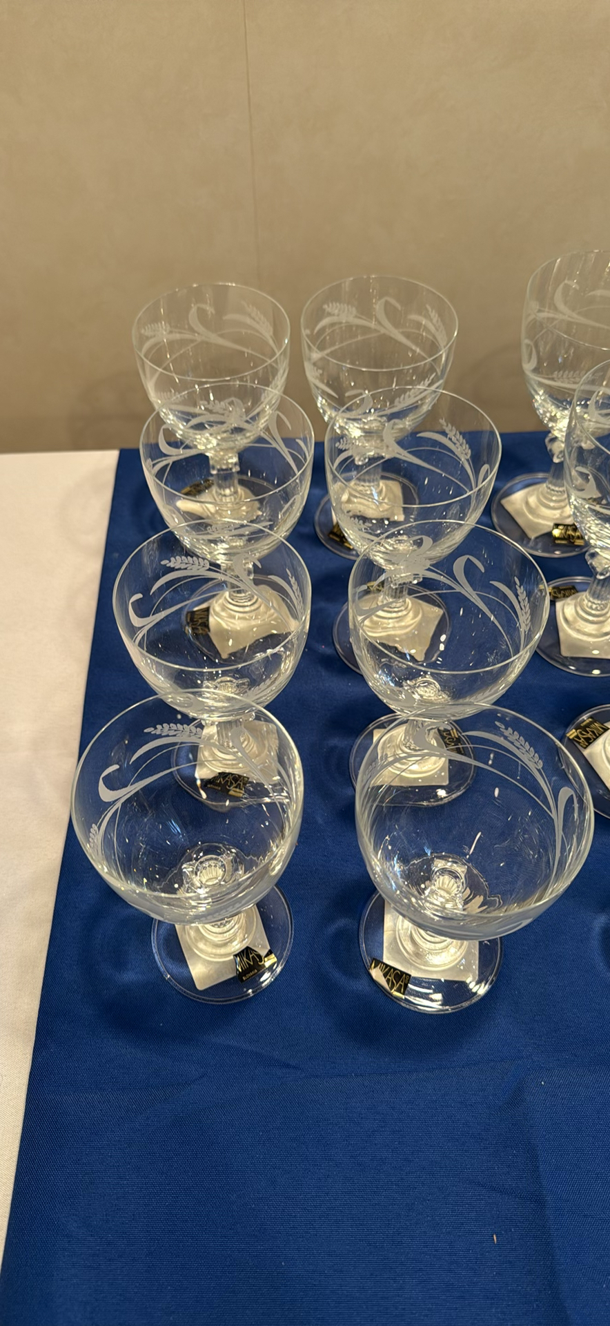 Etched Wine Goblets and Champagne Flutes Set - image 2 of 7