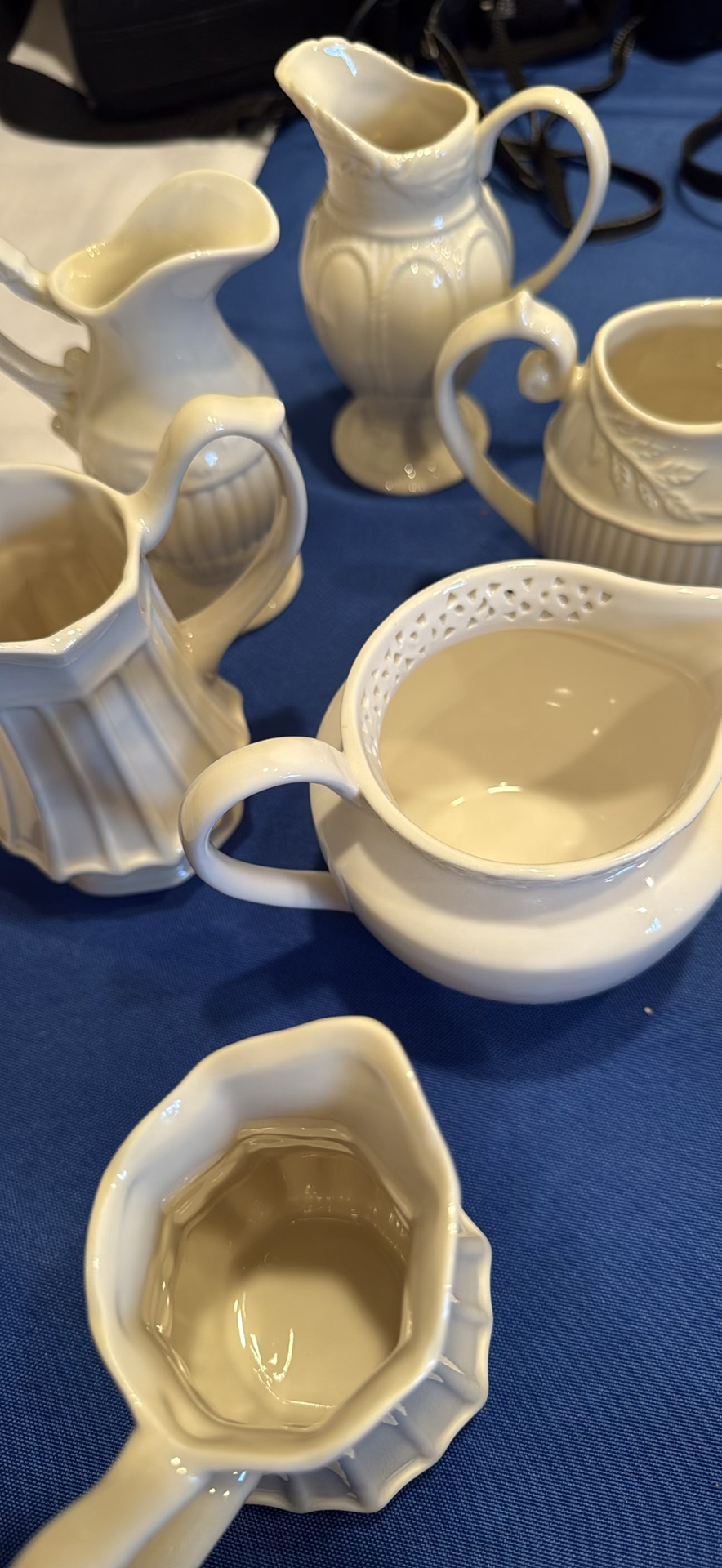 Assorted White Ceramic Pitchers and Creamers - image 3 of 3