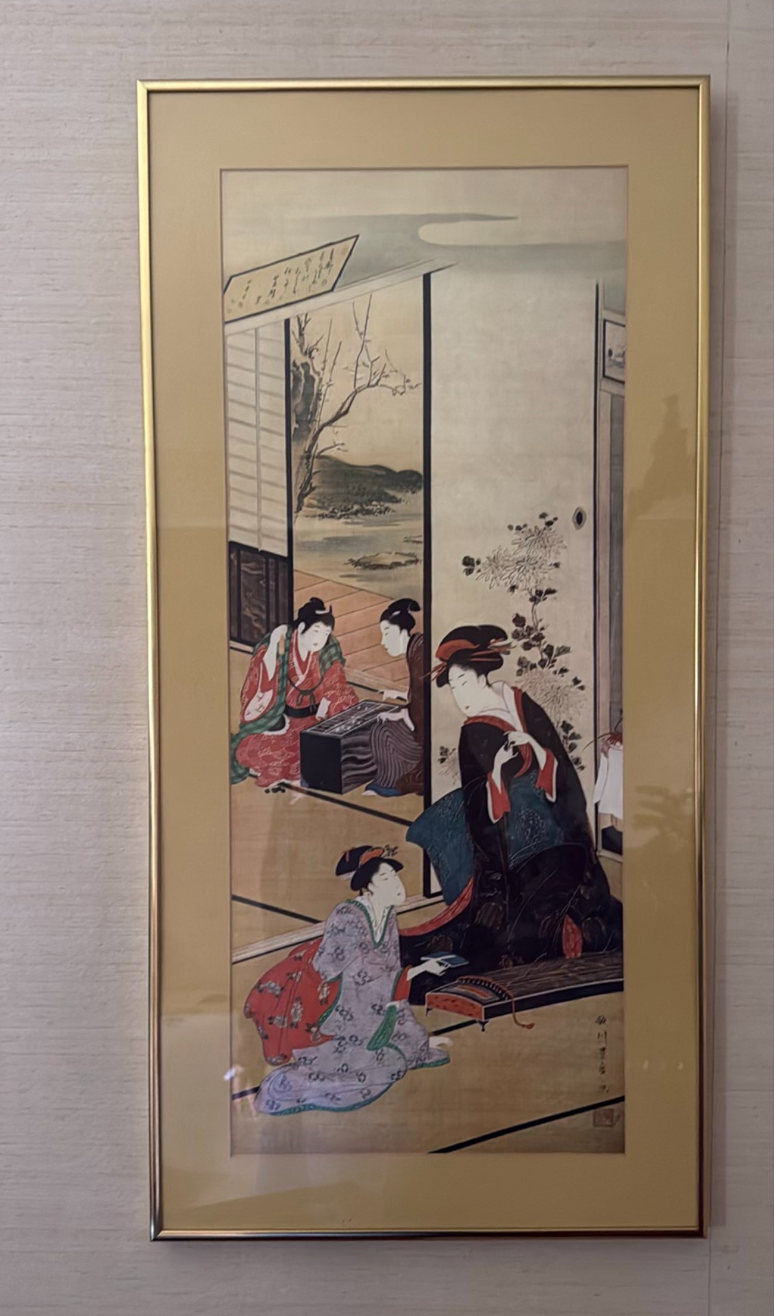 Two Framed Asian Figurative Art Prints - image 1 of 4