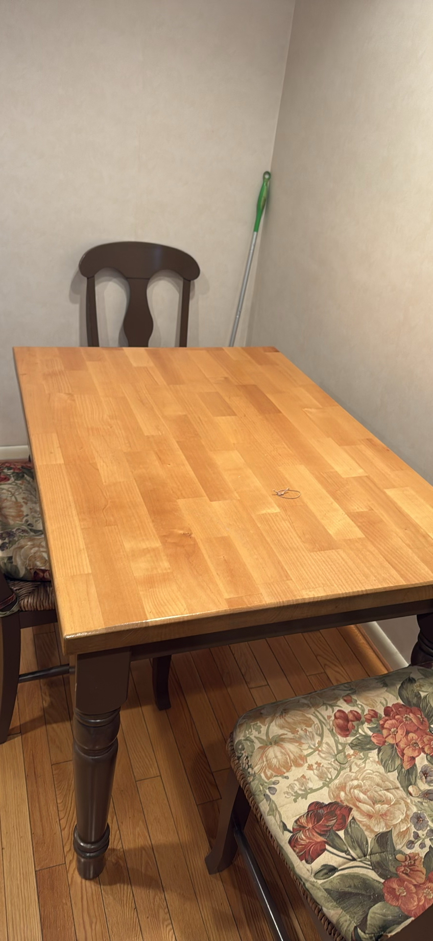 Wooden Dining Table with Three Matching Chairs - image 1 of 5