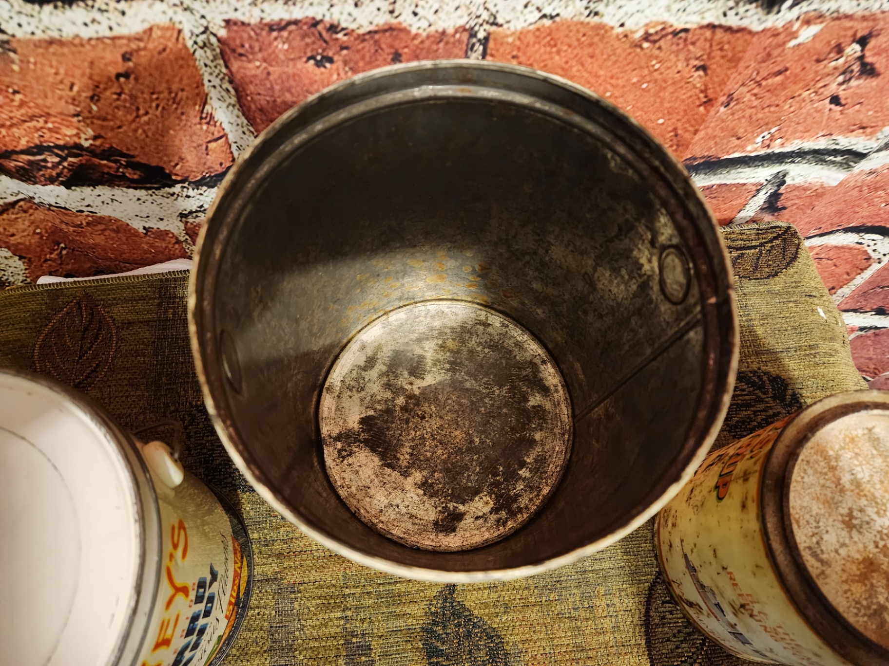Assorted vintage metal tins and containers - image 3 of 7